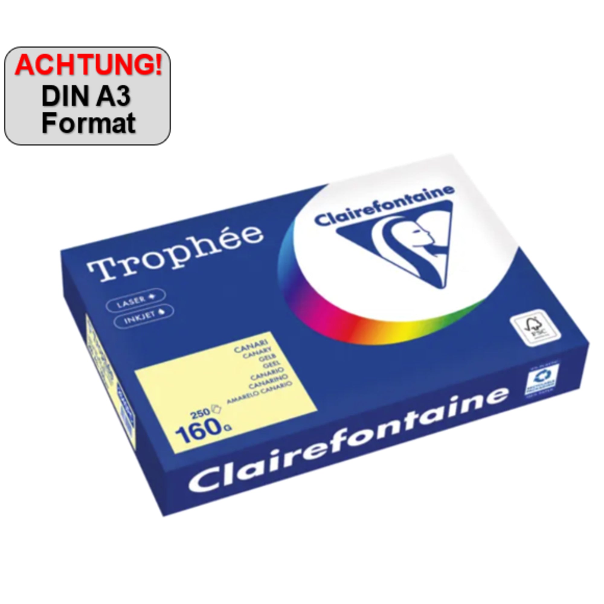 Clairefontaine Kopierpapier Trophée Color, DIN A3