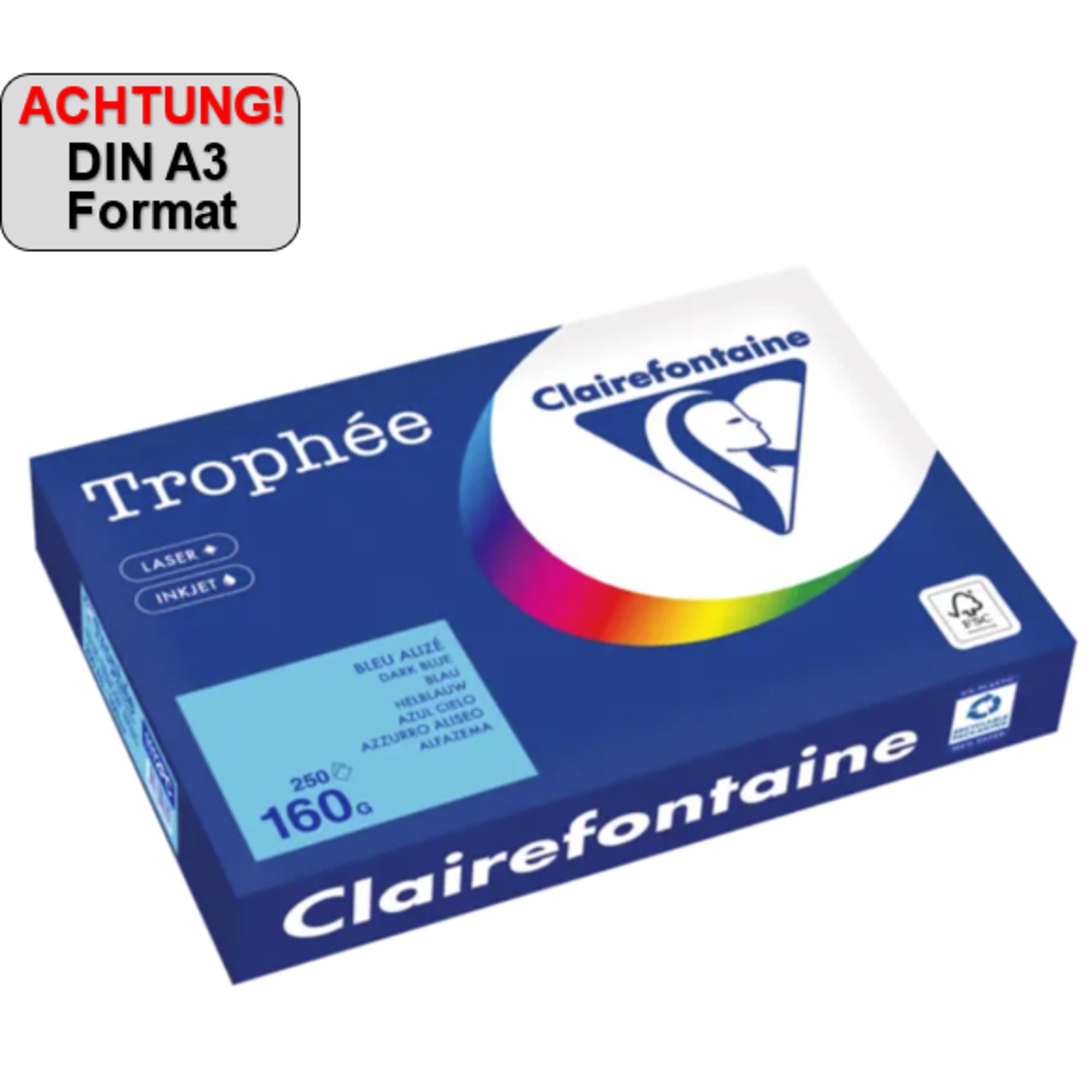 Clairefontaine Kopierpapier Trophée Color, DIN A3