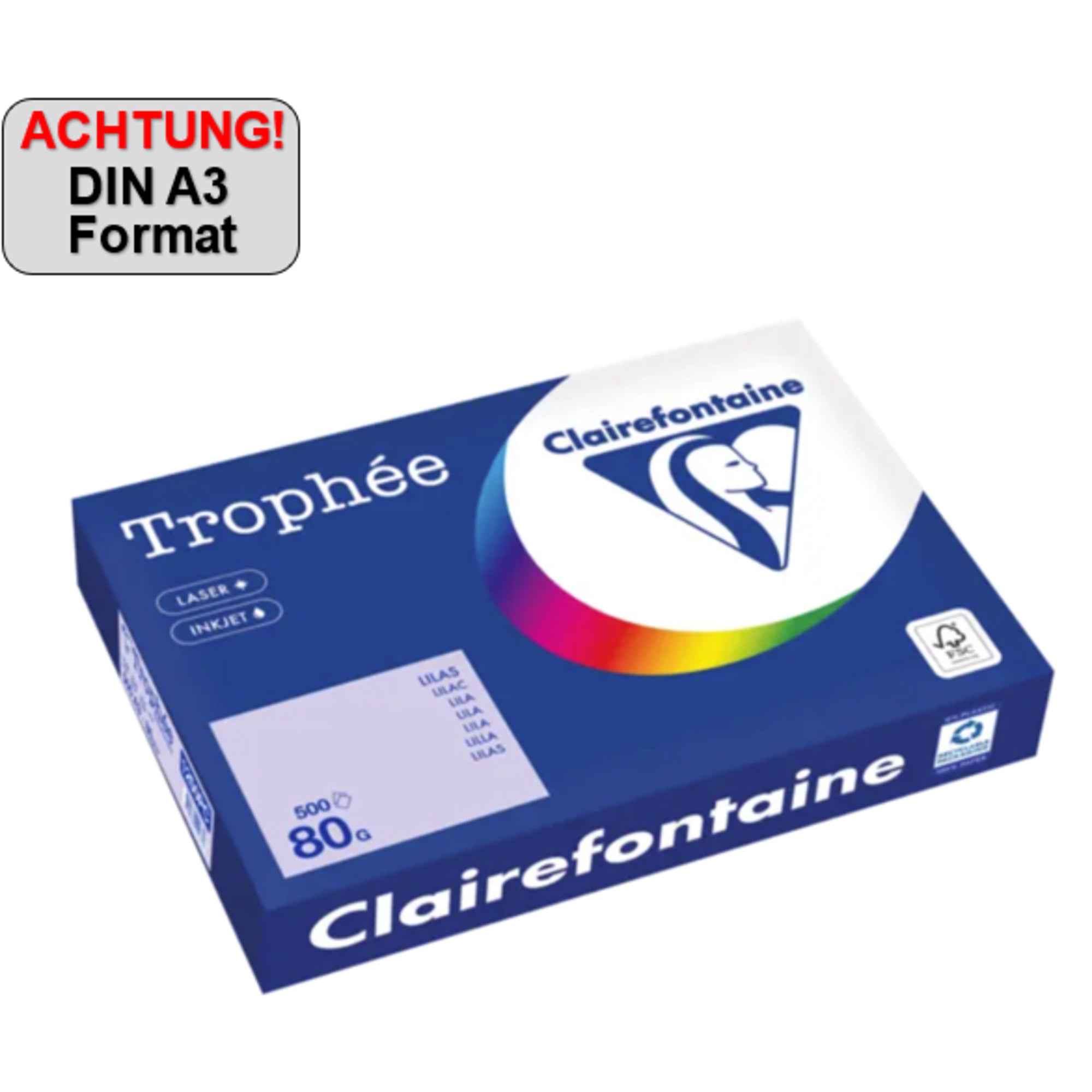 Clairefontaine Kopierpapier Trophée Color, DIN A3