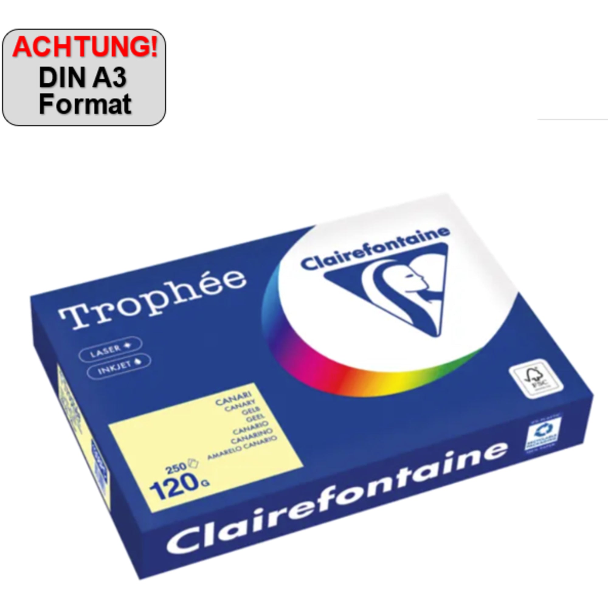 Clairefontaine Kopierpapier Trophée Color, DIN A3