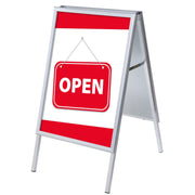 Showdown Kundenstopper A1 Set Geöffnet rt englisch