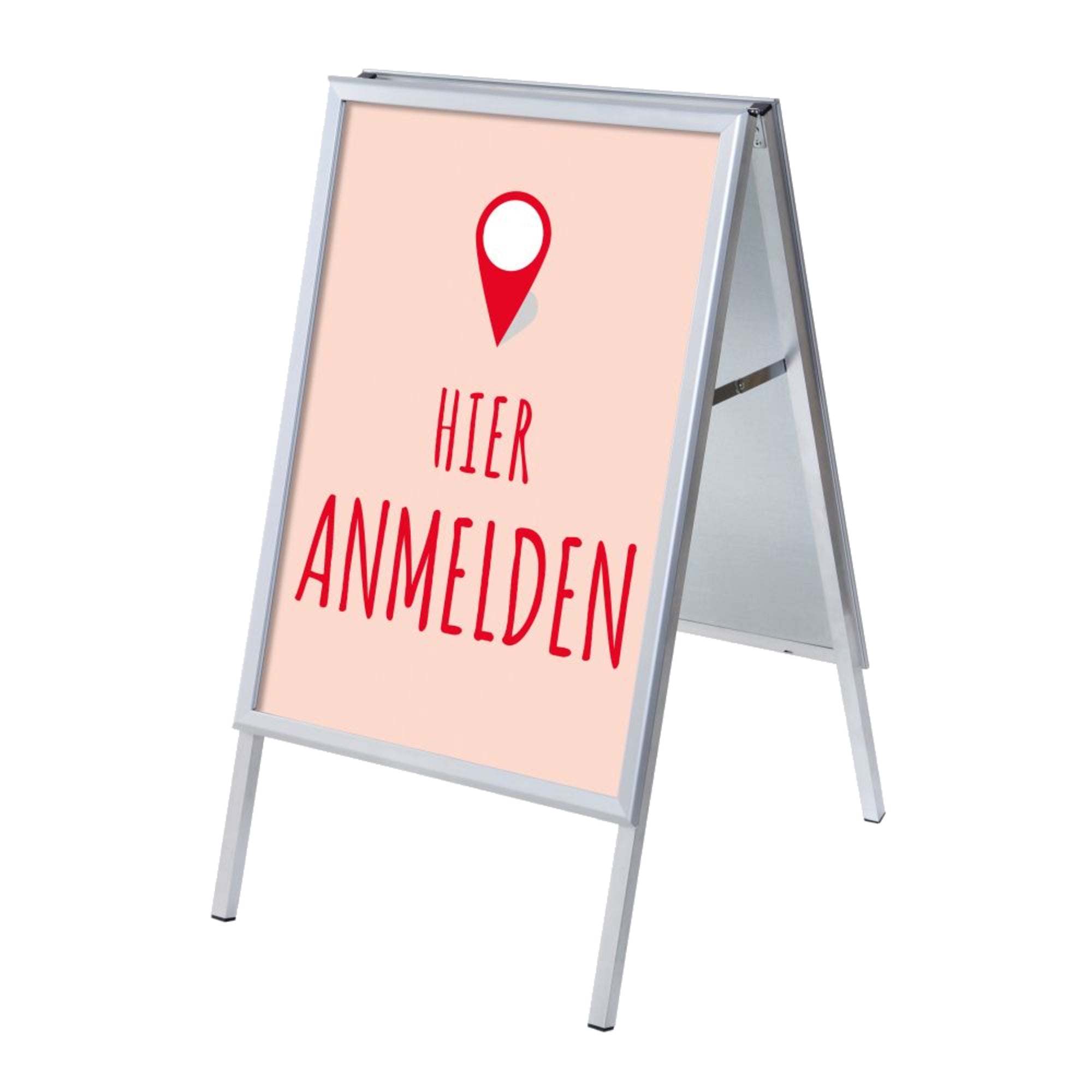 Showdown Kundenstopper A1 Set Hier Anmelden rt deu