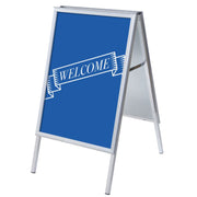 Showdown Kundenstopper A1 Set Willkommen bl engl