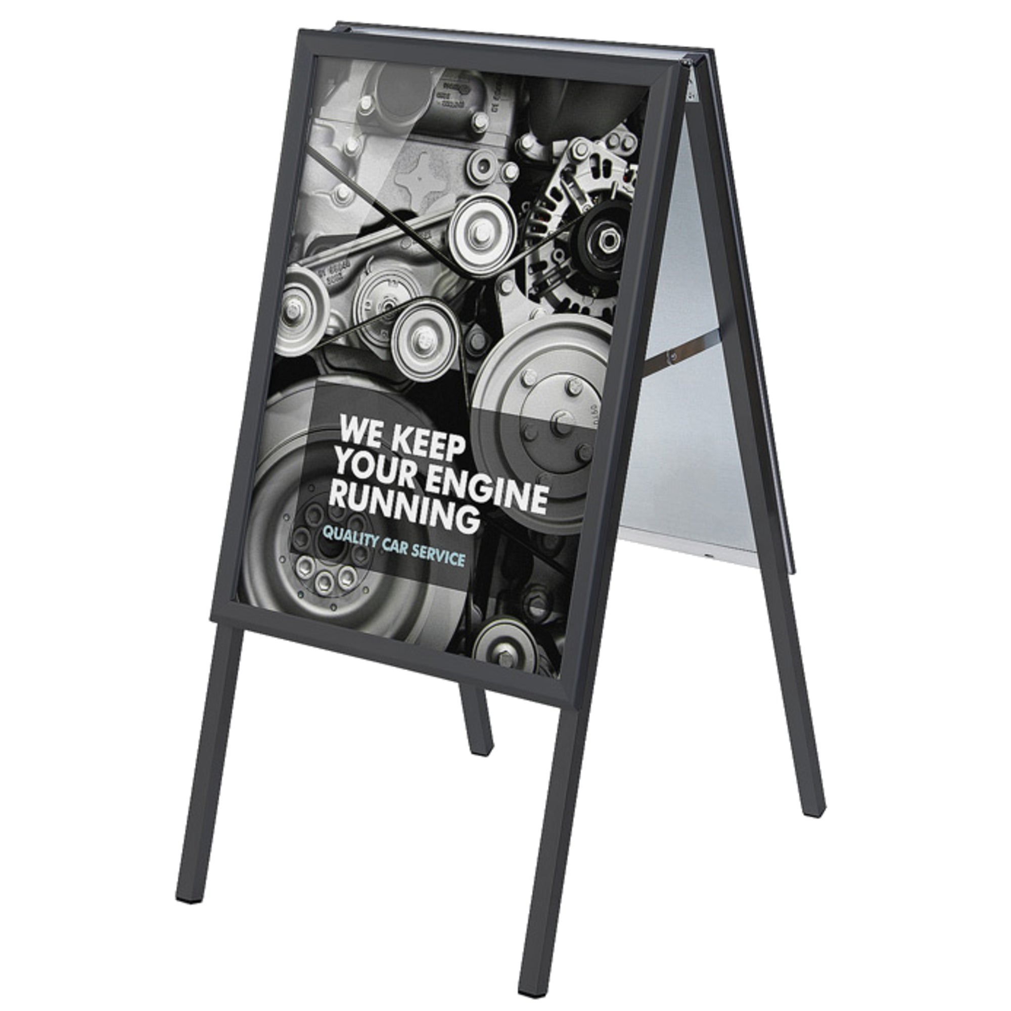 Showdown Kundenstopper 70x100cm 32mm Gehrung sw