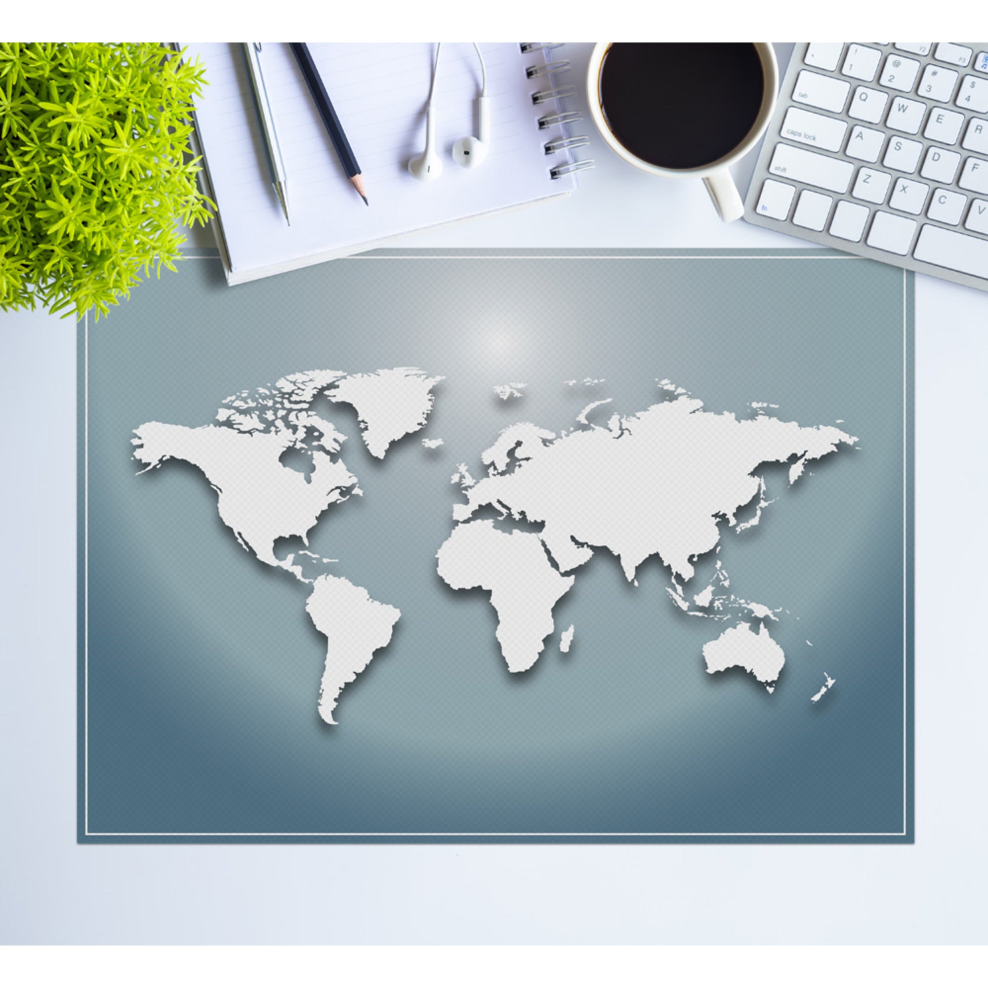 Showdown Tischset Weltkarte ge 6St