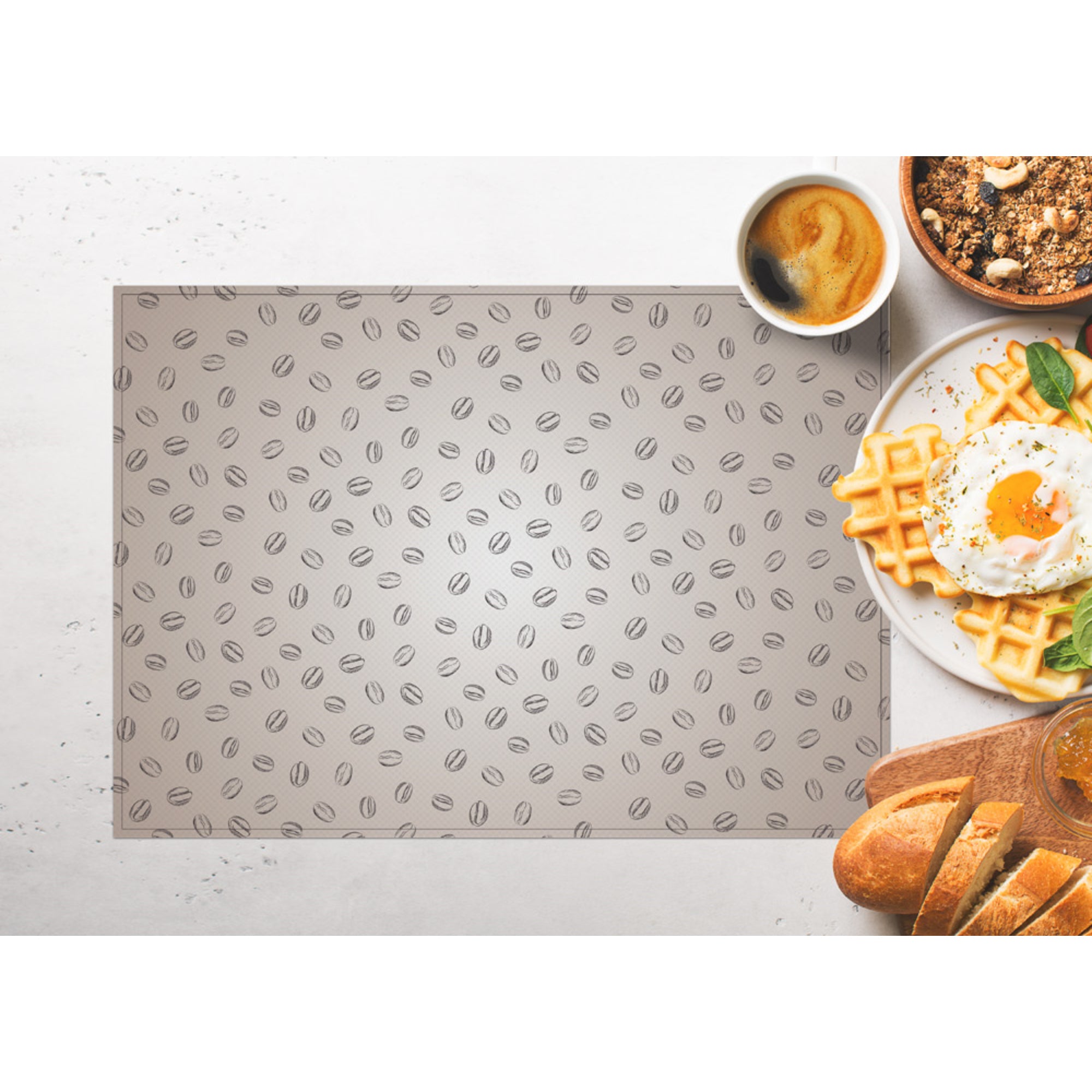 Showdown Tischset Kaffeebohnen 6St
