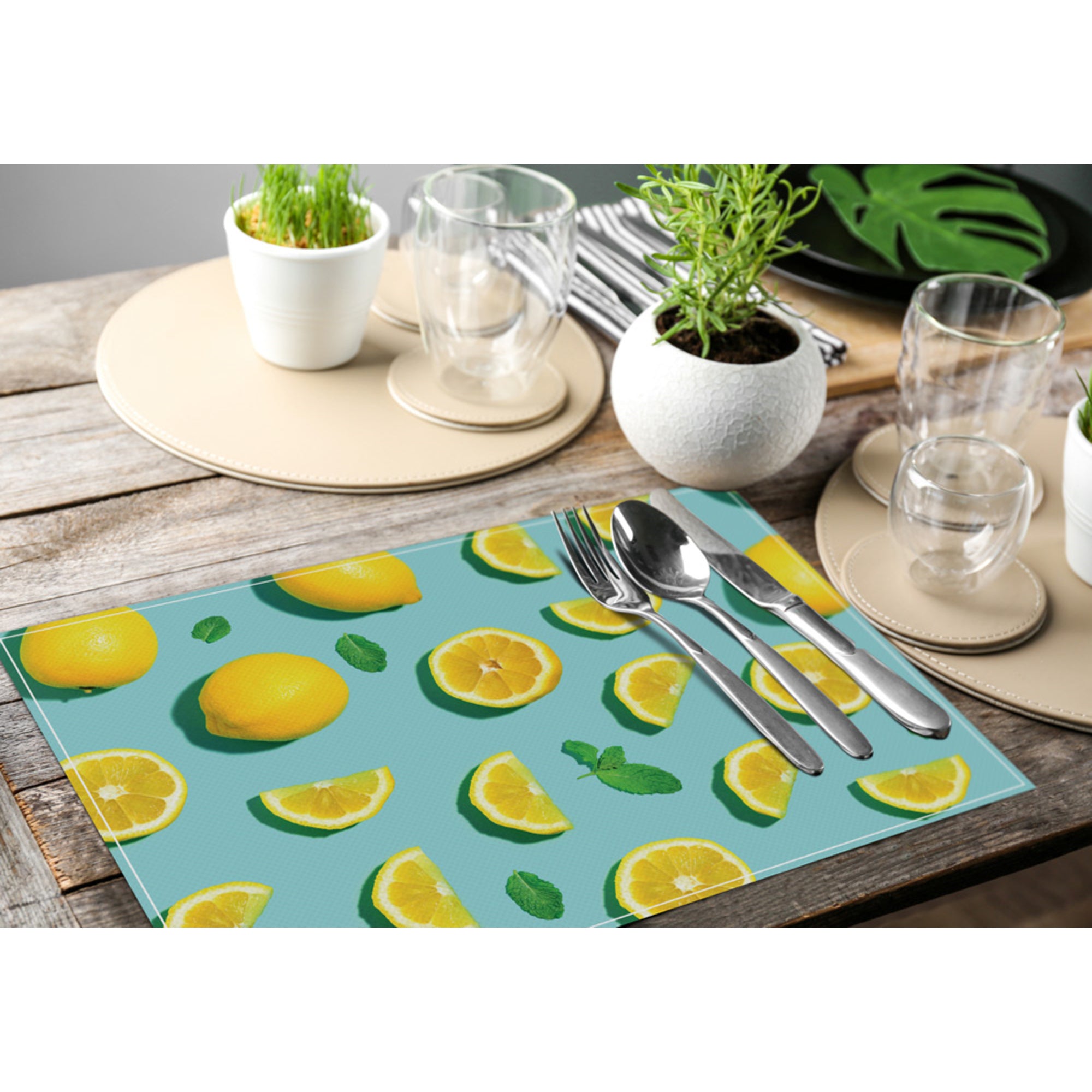 Showdown Tischset Weltkarte ge 6St