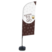 Showdown Beachflag Kaffee To Go deutsch