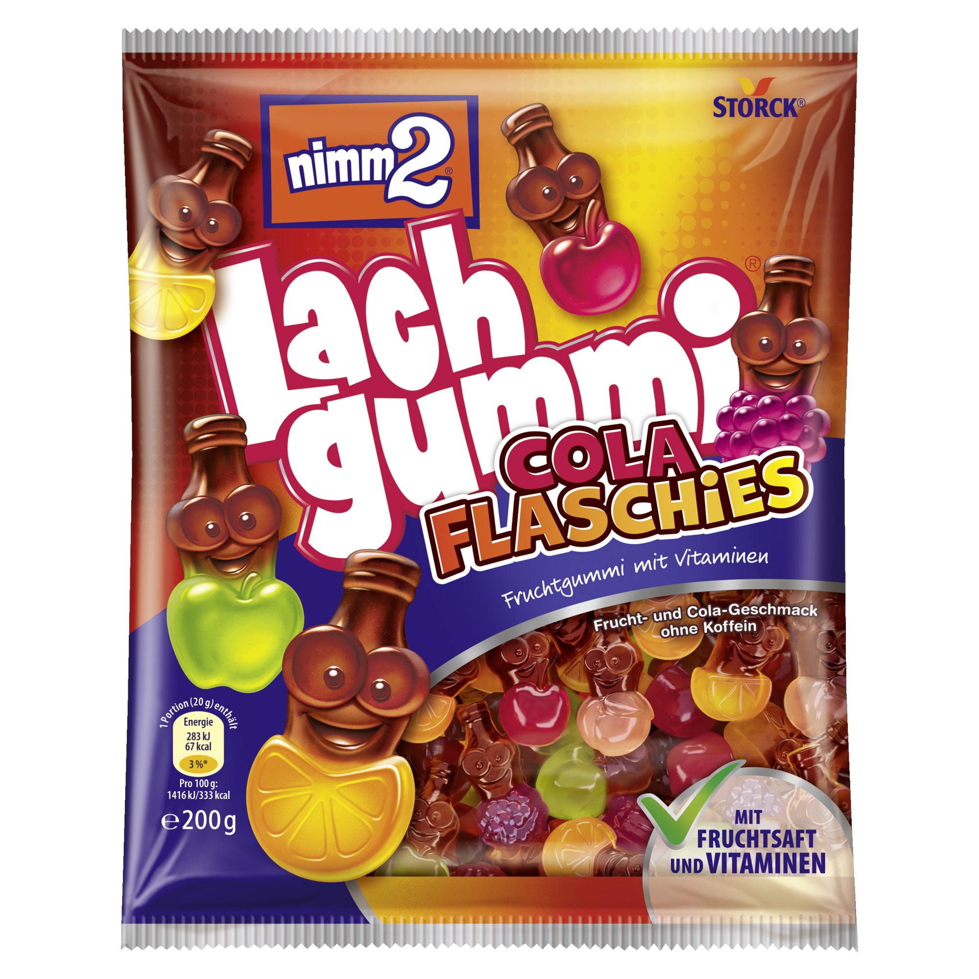 nimm2 Fruchtgummi Lachgummi Cola Flaschies