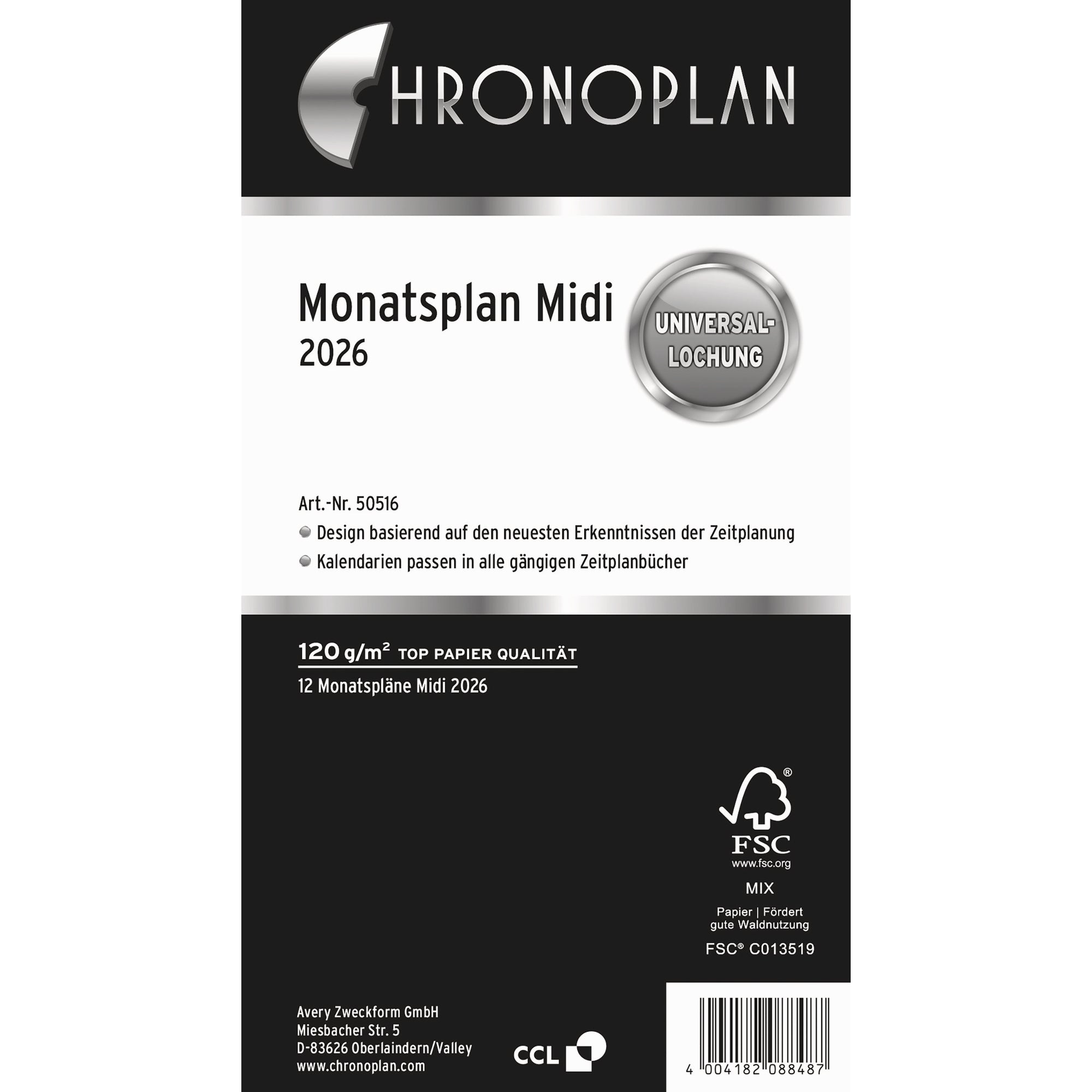 Chronoplan Einlage Kalender