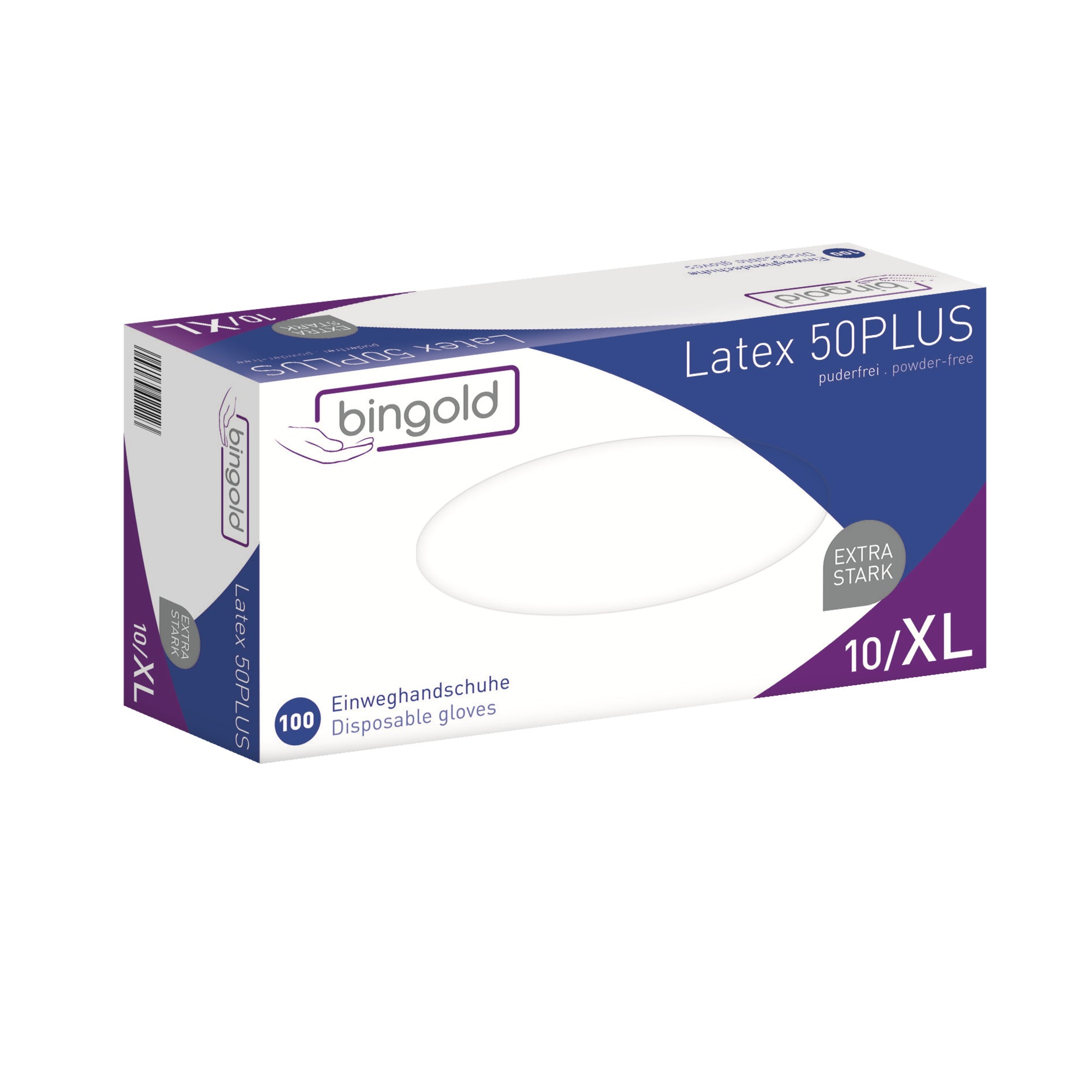 Bingold Einweghandschuhe Latex 50PLUS