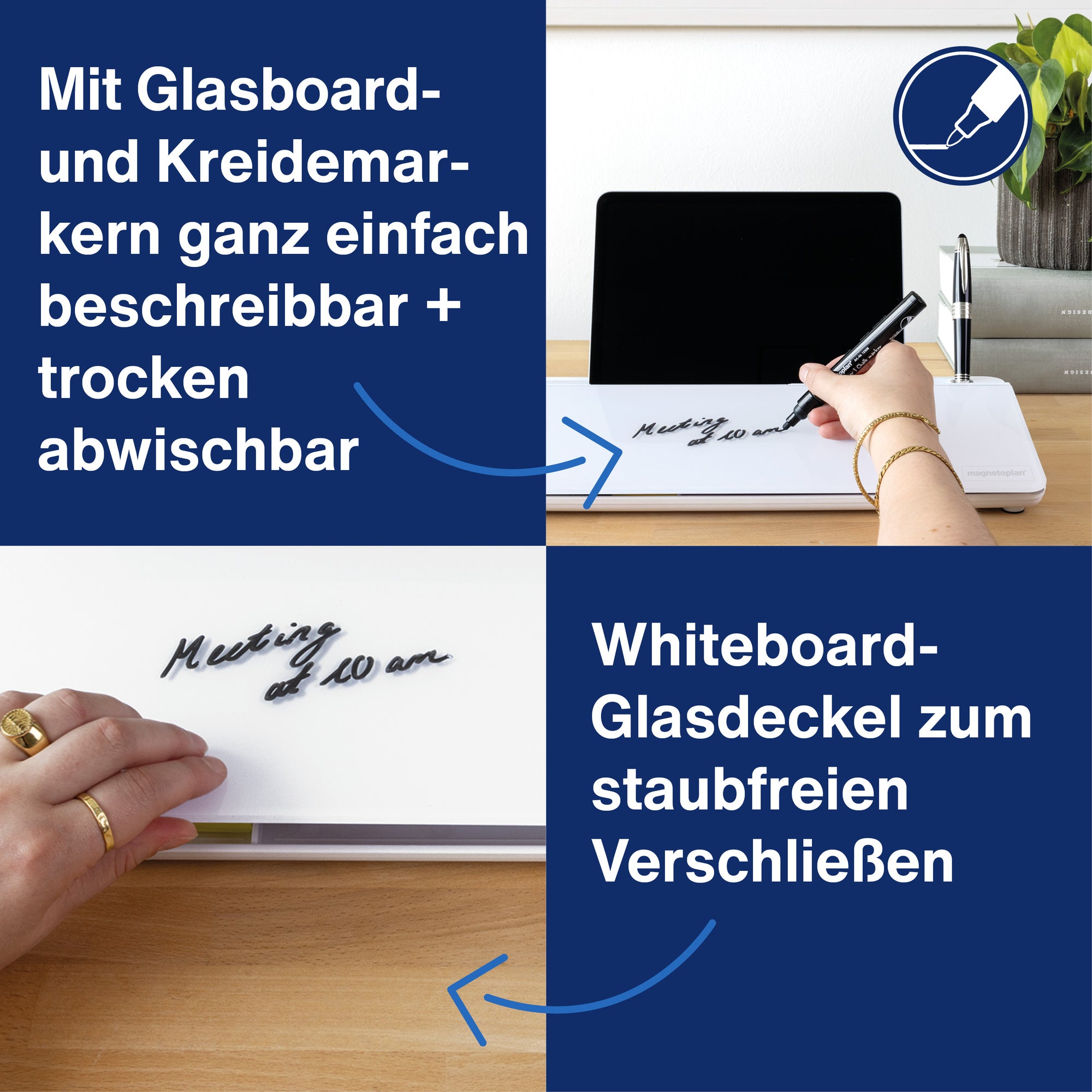magnetoplan Memoboard Desk-Organizer