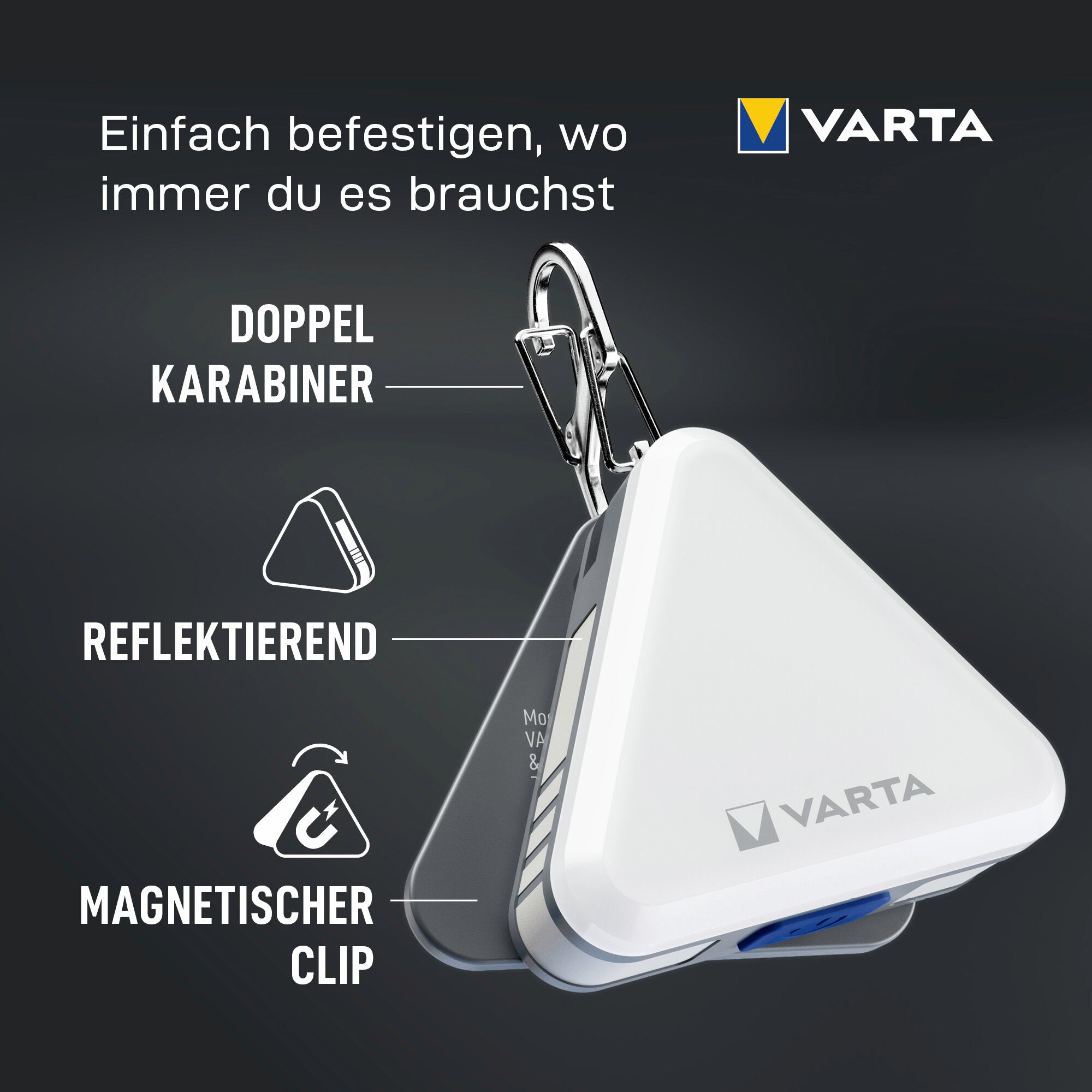 Varta Taschenlampe Magnatic Safety Light