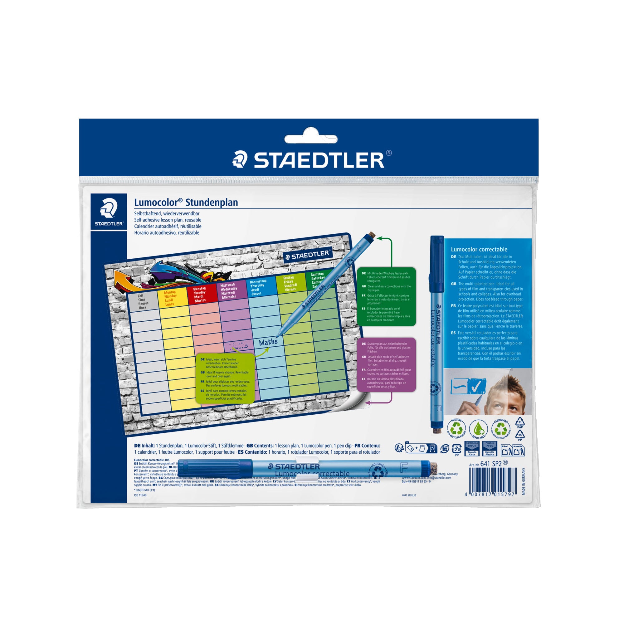 Staedtler Stundenplan Lumocolor® correctable