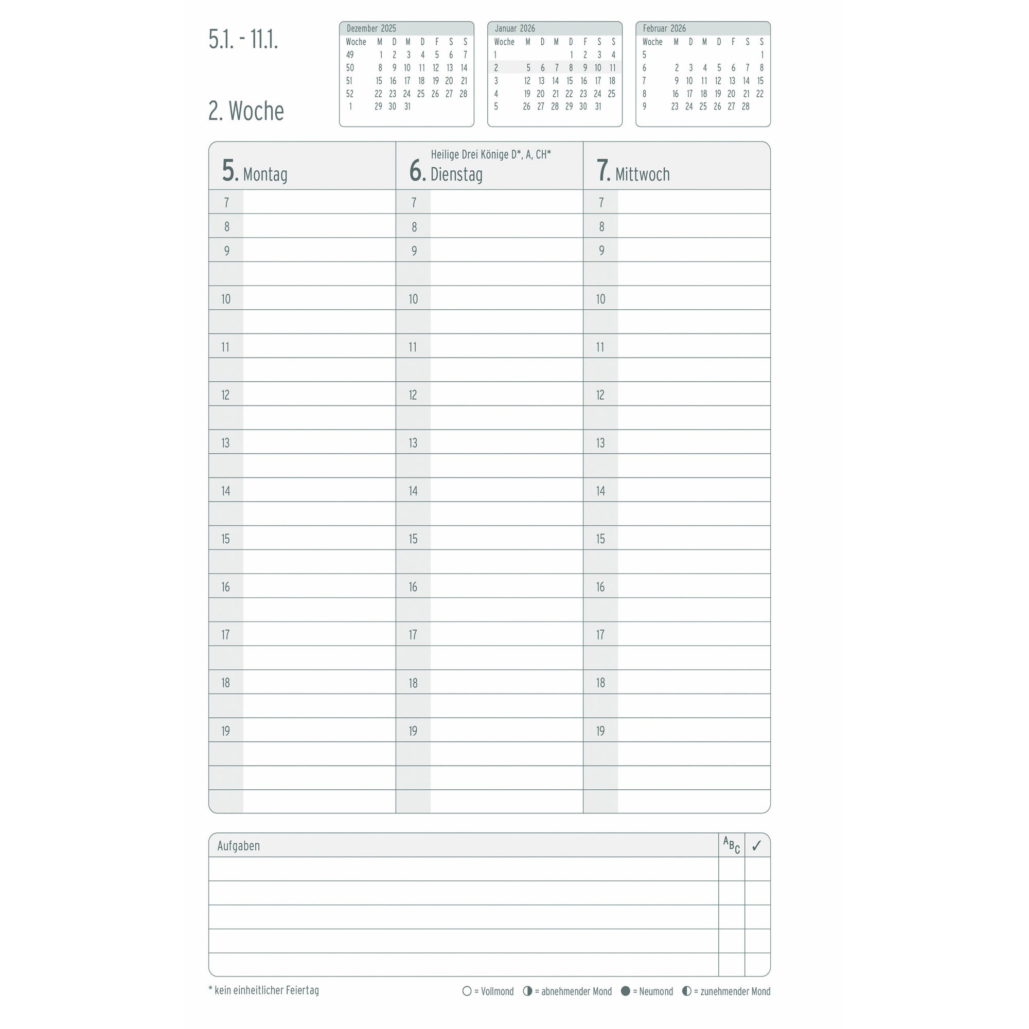 Chronoplan Buchkalender White Edition