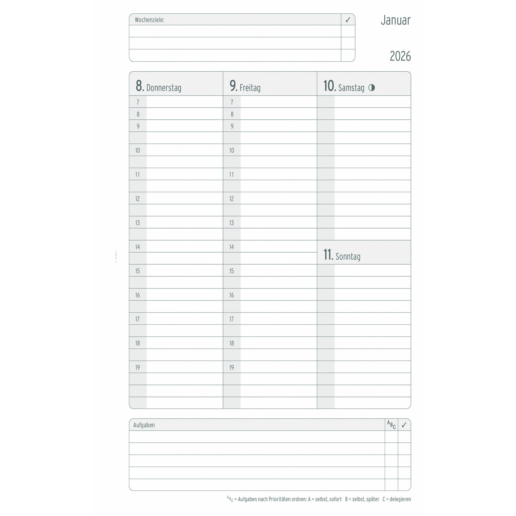 Chronoplan Buchkalender White Edition