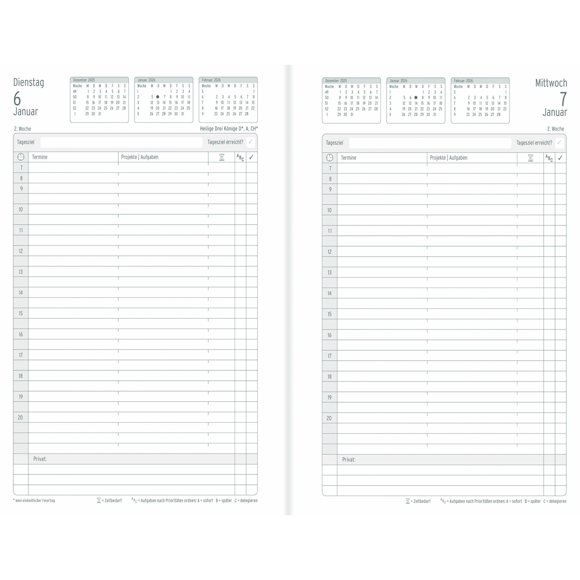 Chronoplan Buchkalender Black Edition, DIN A5