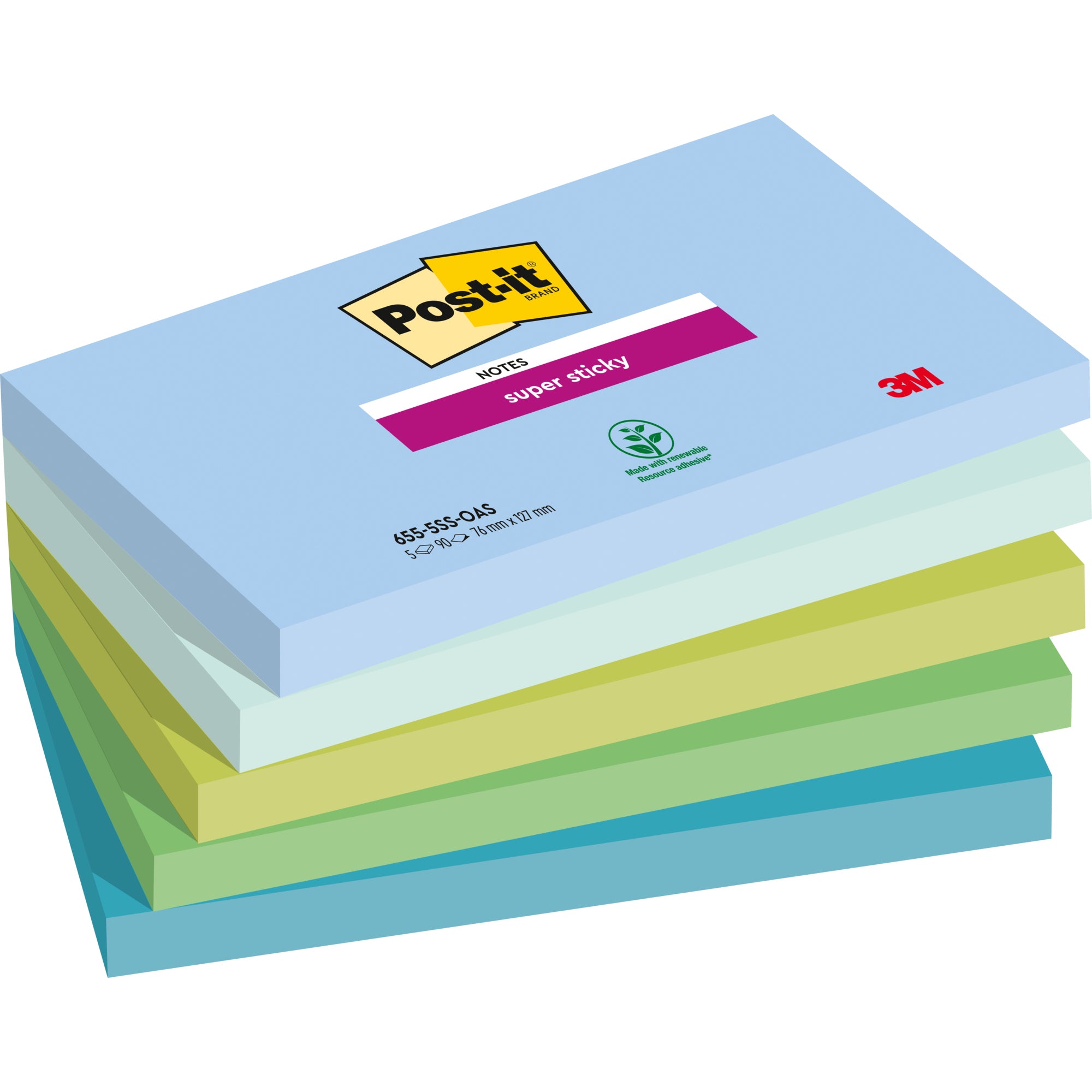 Post-it Haftnotiz Super Sticky Notes Oasis Collection