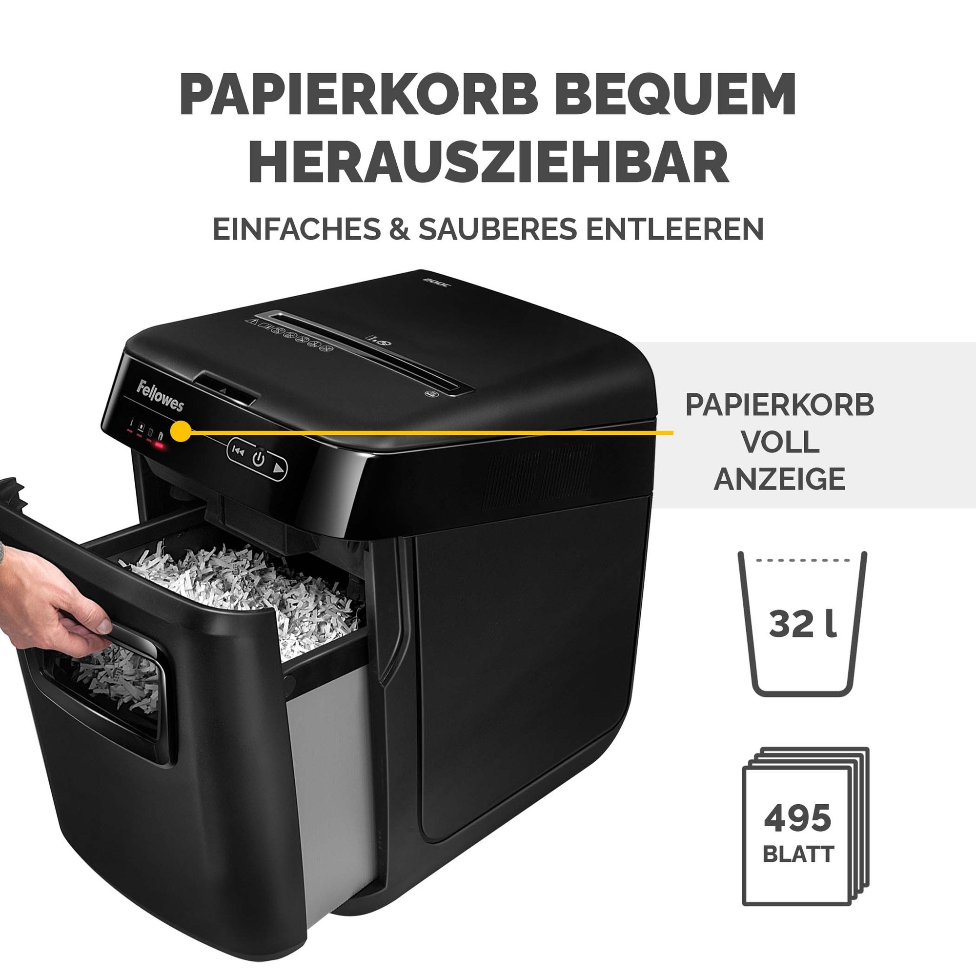 Fellowes Aktenvernichter AutoMaxT 200M