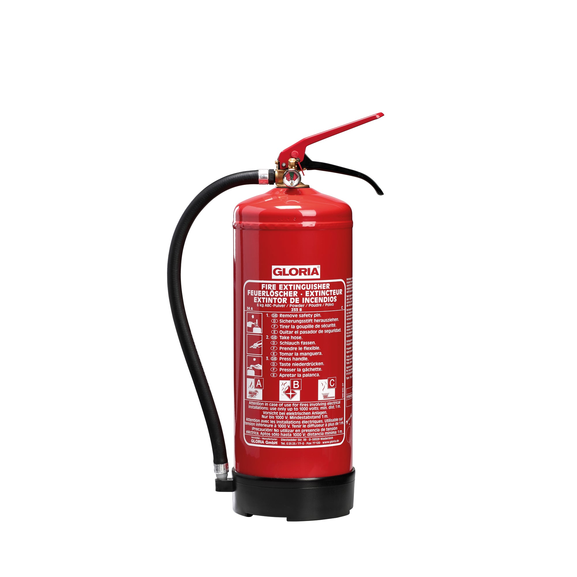 Gloria Handfeuerlöscher PD 6 GA