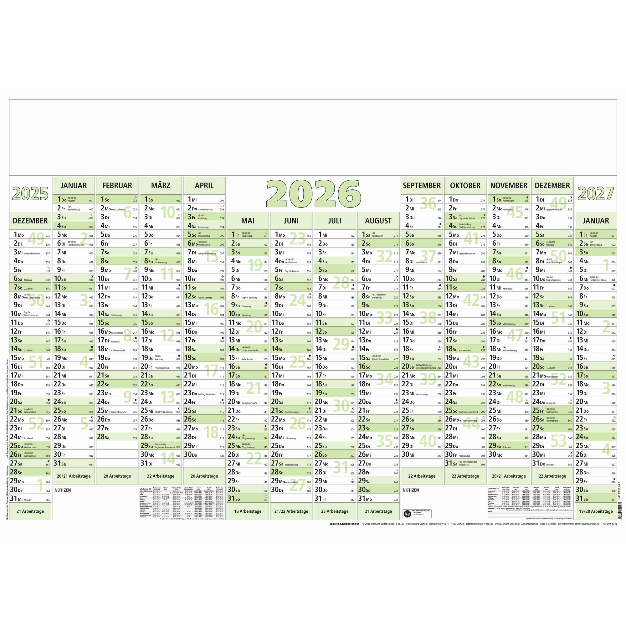 ZETTLER Plakatkalender Natura