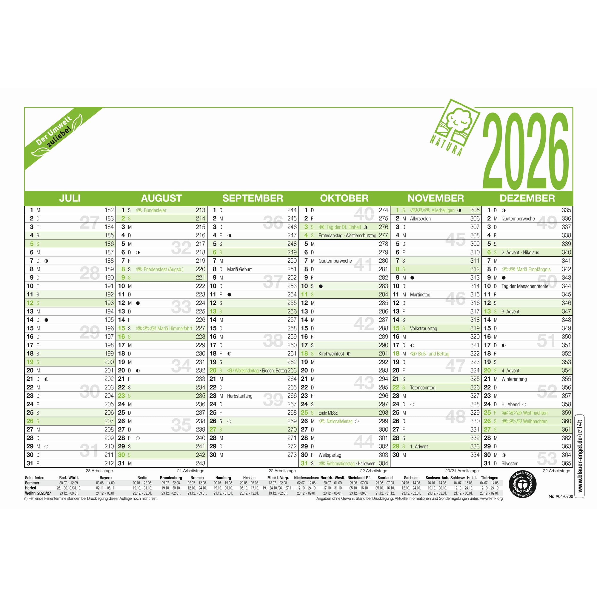 ZETTLER Tafelkalender 904, DIN A5