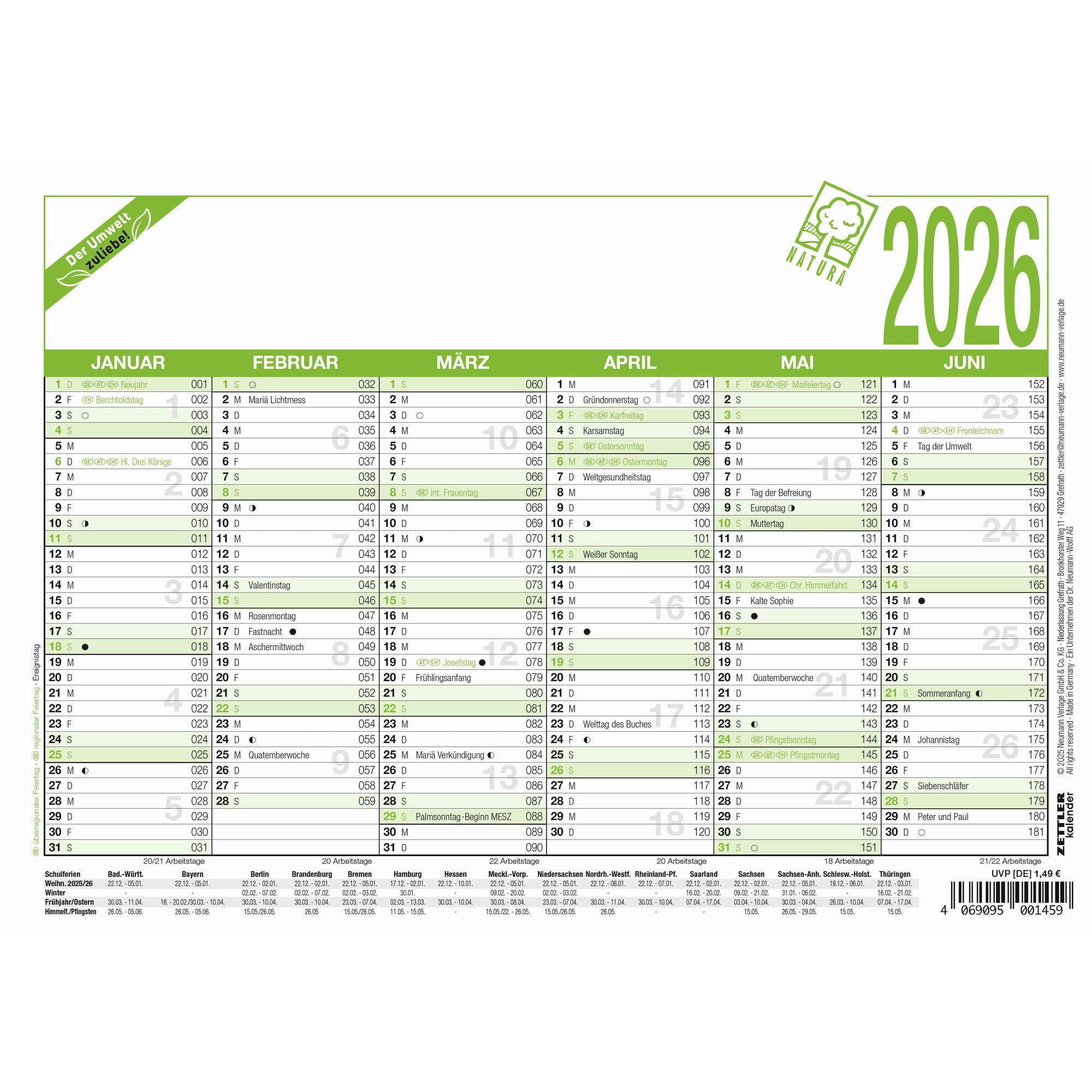 ZETTLER Tafelkalender 904, DIN A5