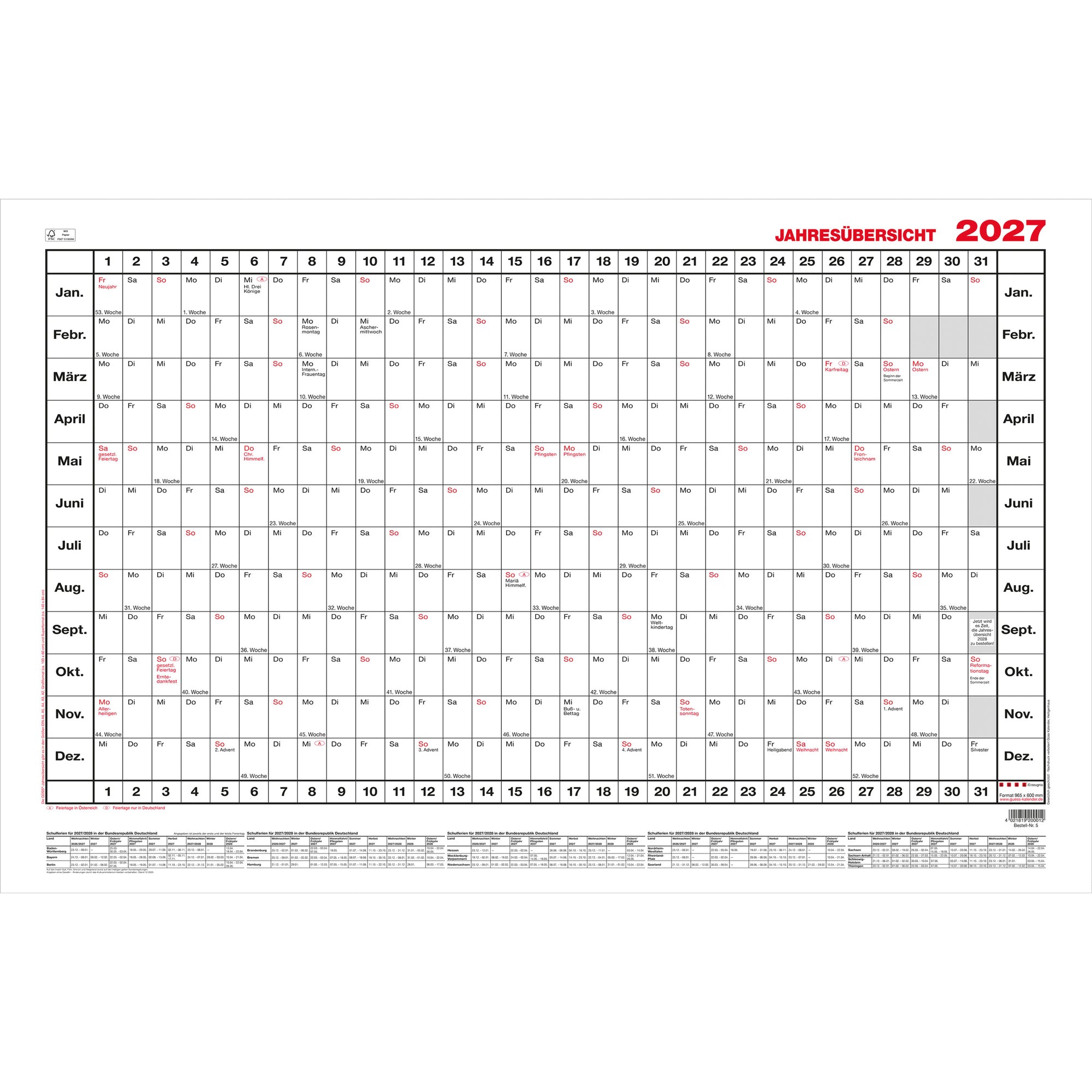 GÜSS® Plakatkalender