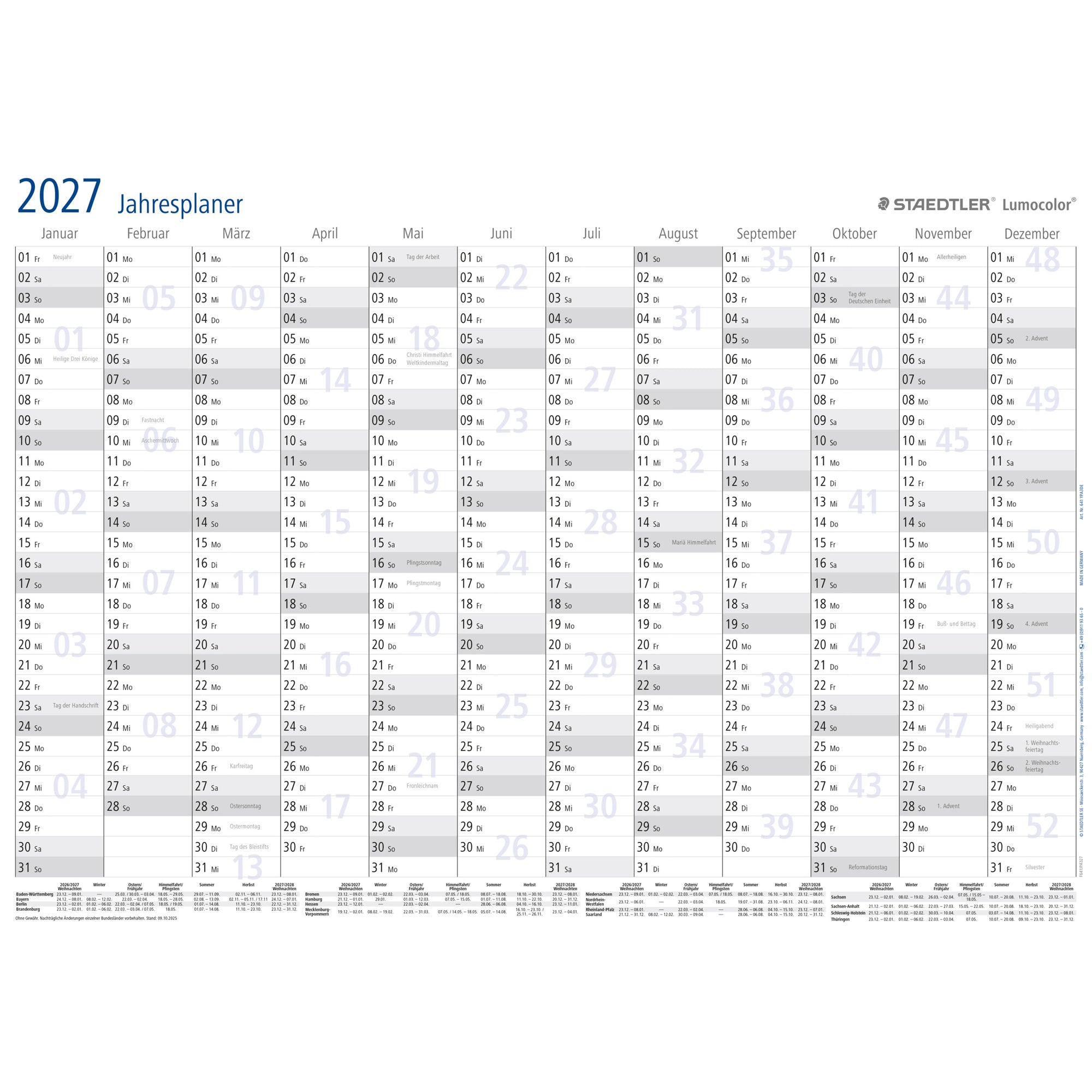 Staedtler Plakatkalender Lumocolor®