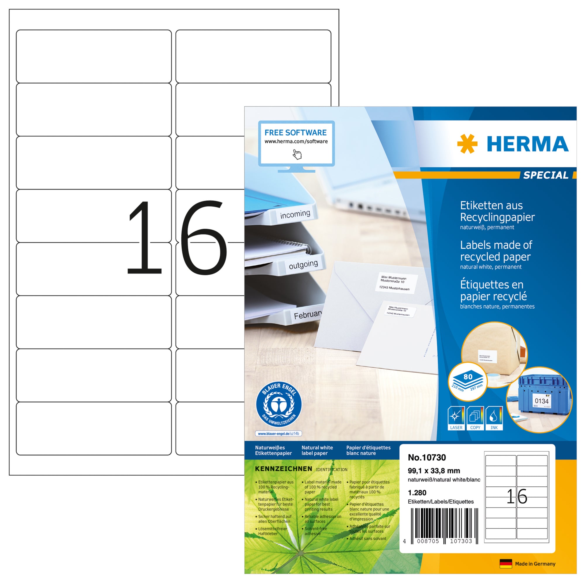 Herma Universaletikett Recycling