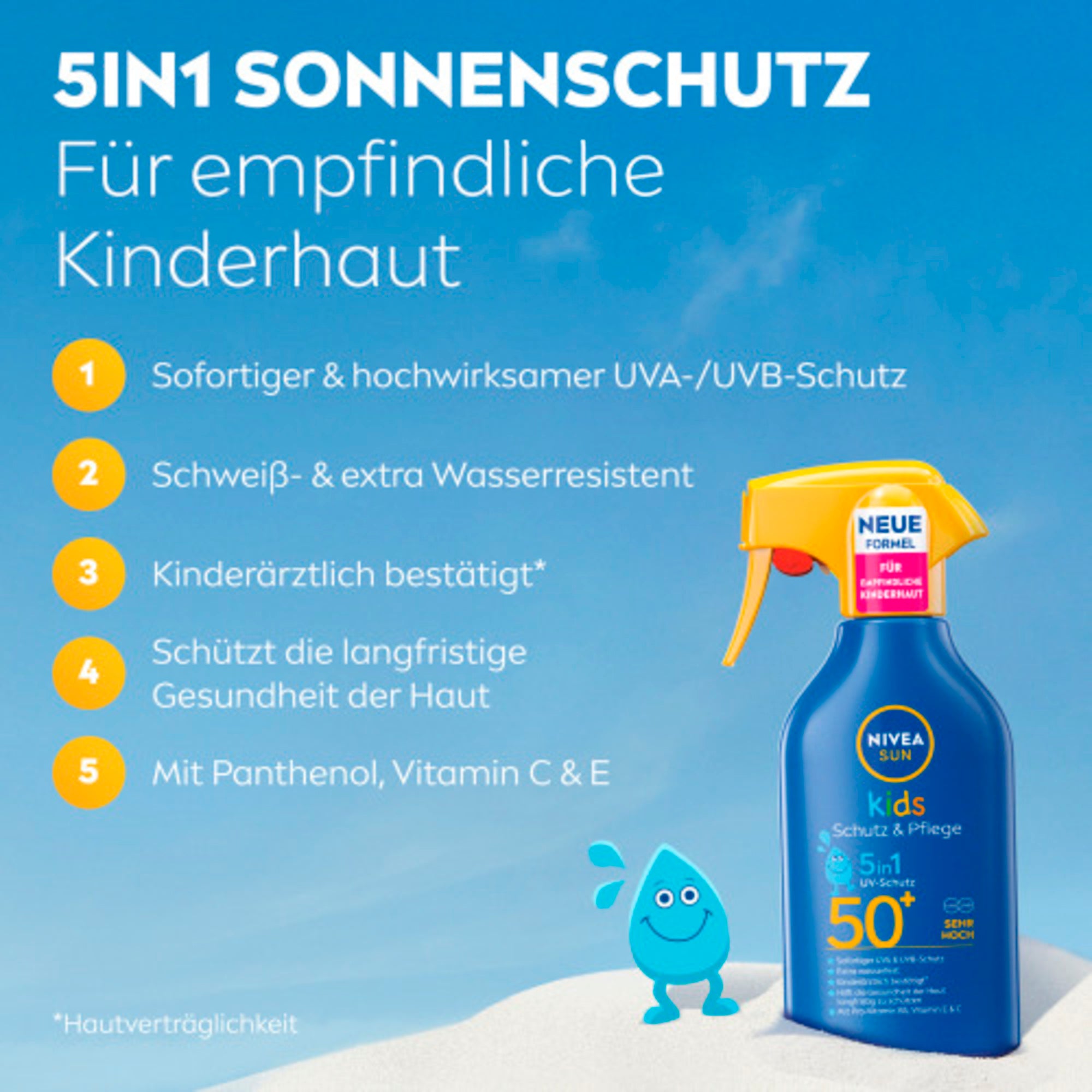 Nivea Sonnenschutzmittel Kids Schutz & Pflege 5 in 1