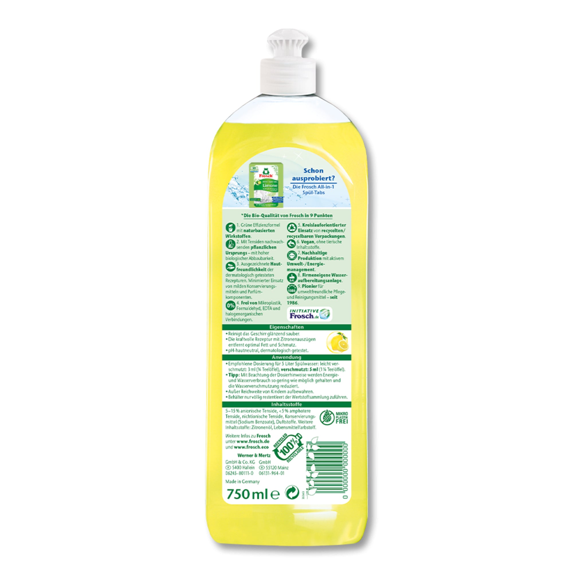 Frosch Spülmittel Zitrone fettlösend 750ml