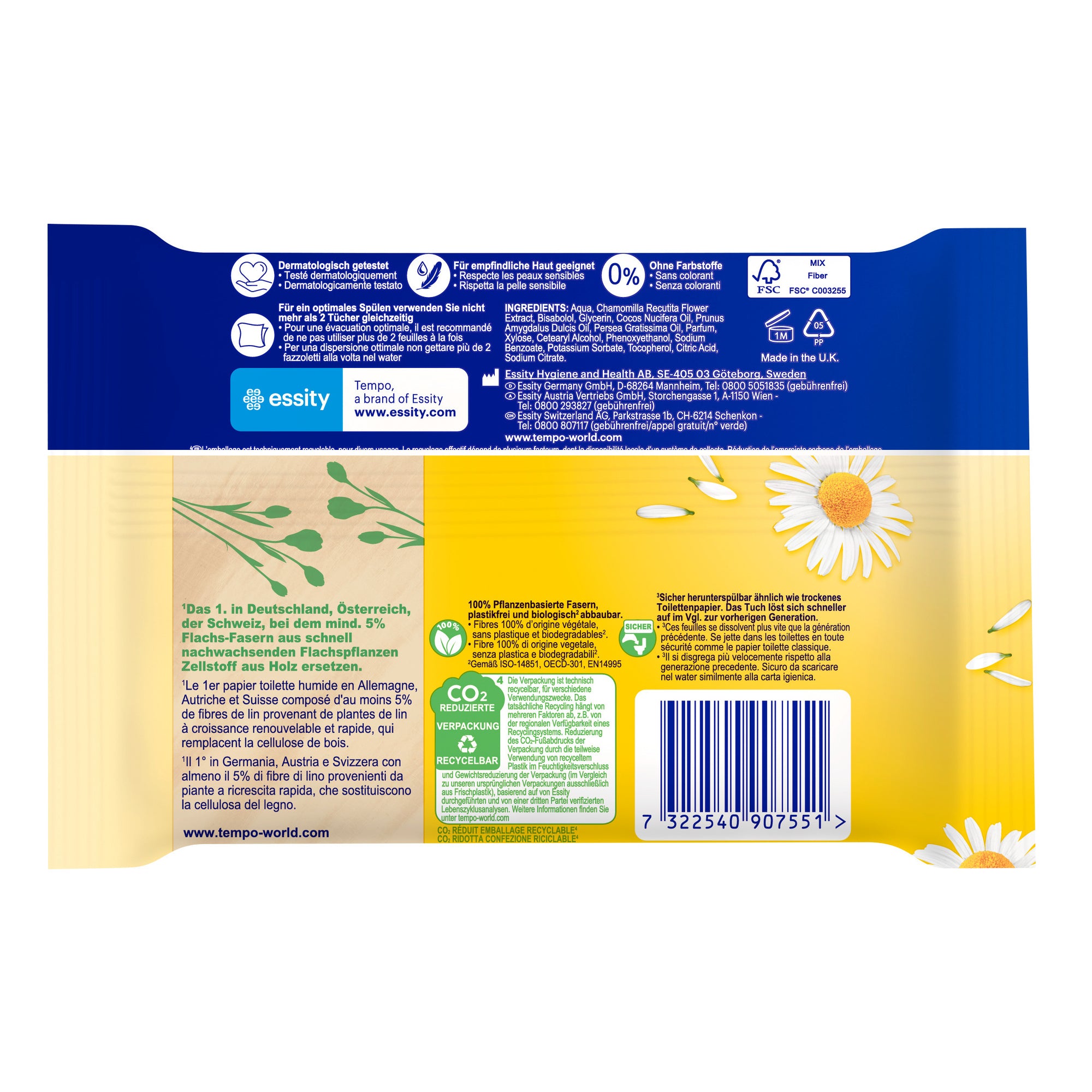 Tempo Feuchtes Toilettenpapier Sanft & Pflegend