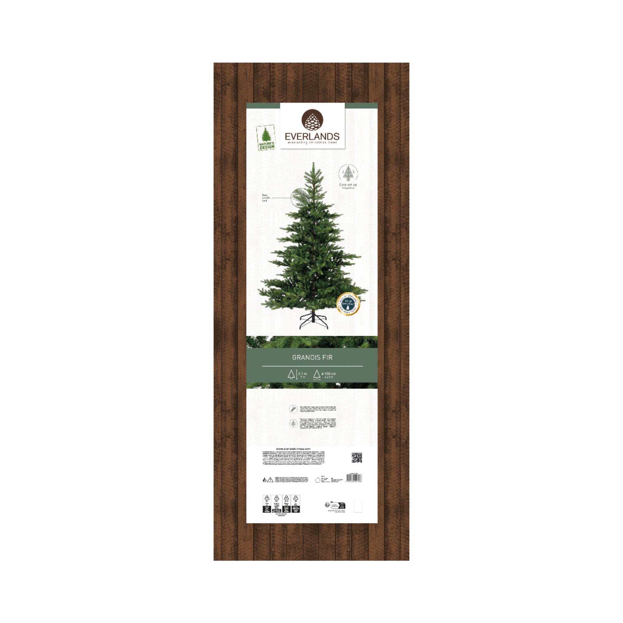 Everlands Weihnachtsbaum Grandis Tanne 210cm