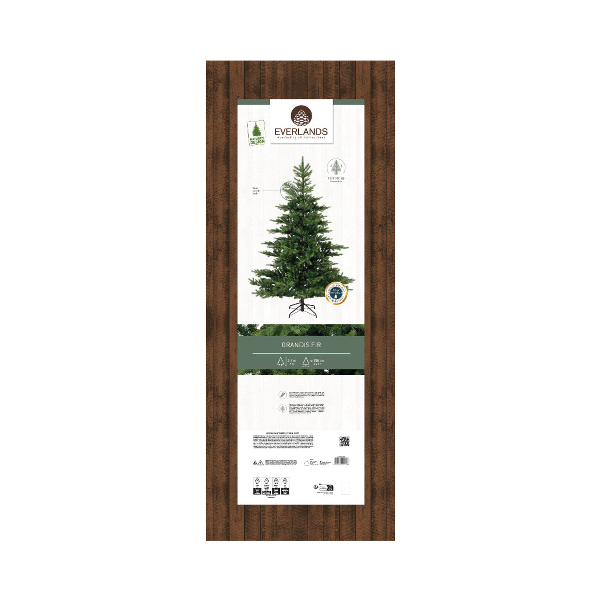 Everlands Weihnachtsbaum Grandis Tanne 150x210cm