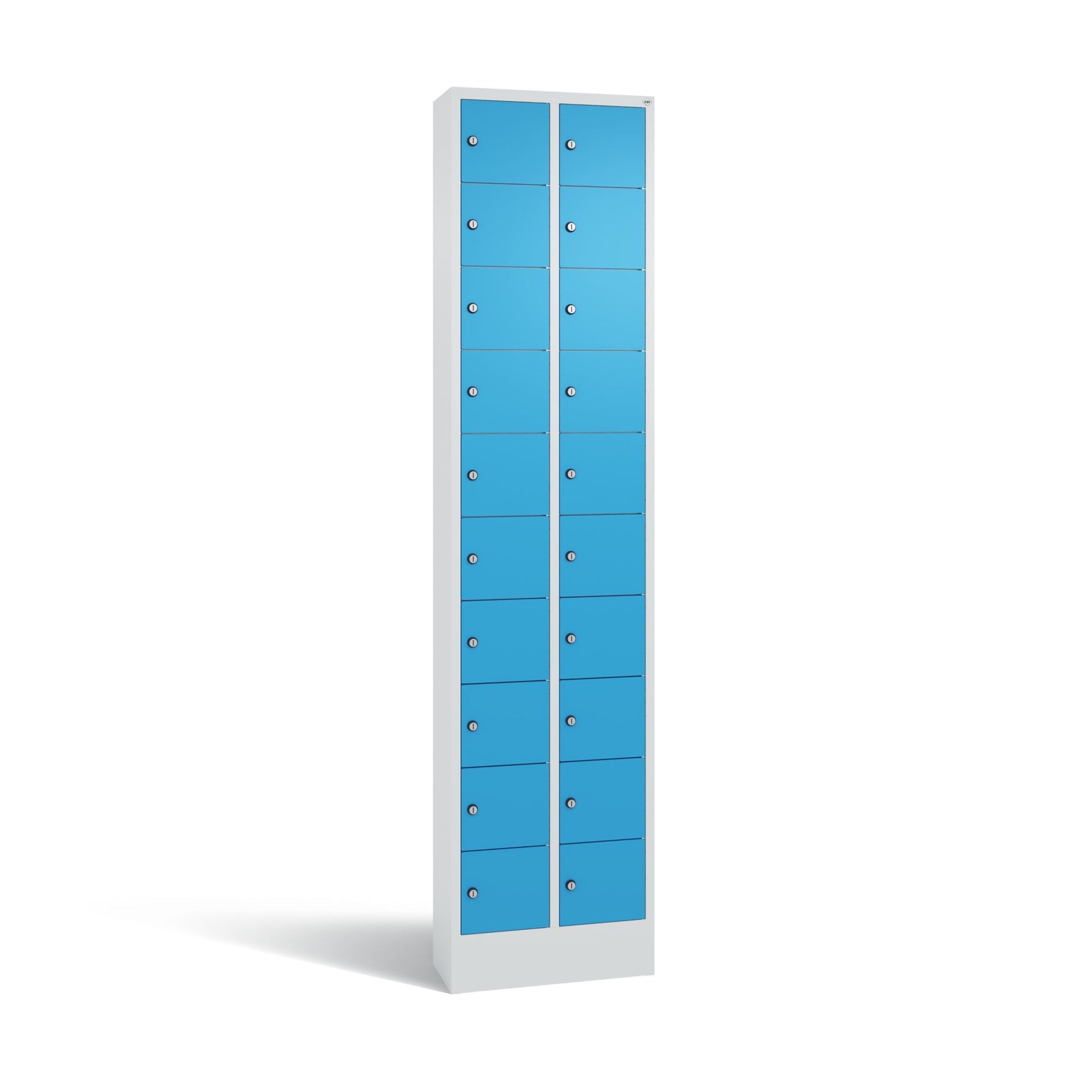 C+P Fachschrank 20Fächer 195x46x20cm lgr/lbl