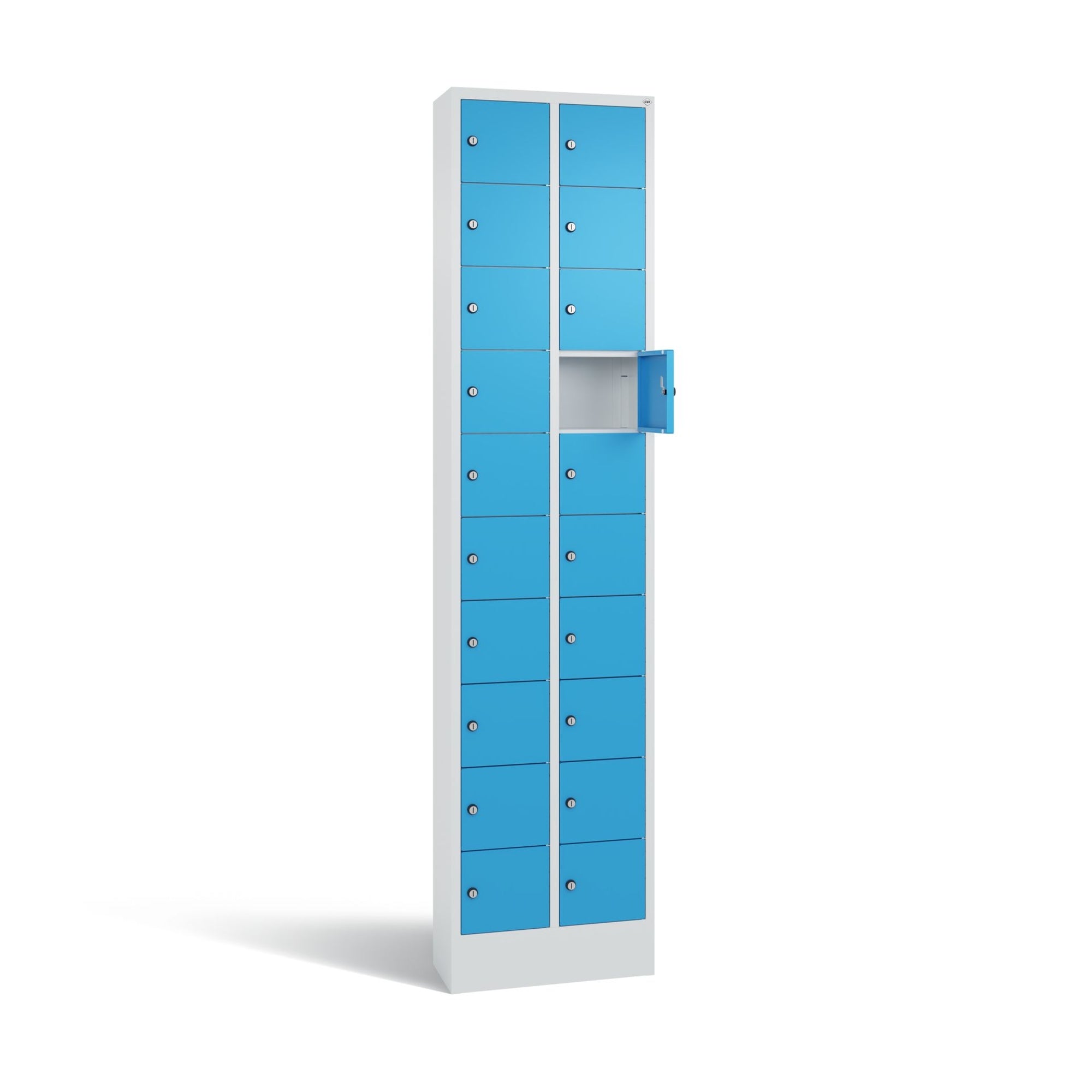 C+P Fachschrank 20Fächer 195x46x20cm lgr/lbl