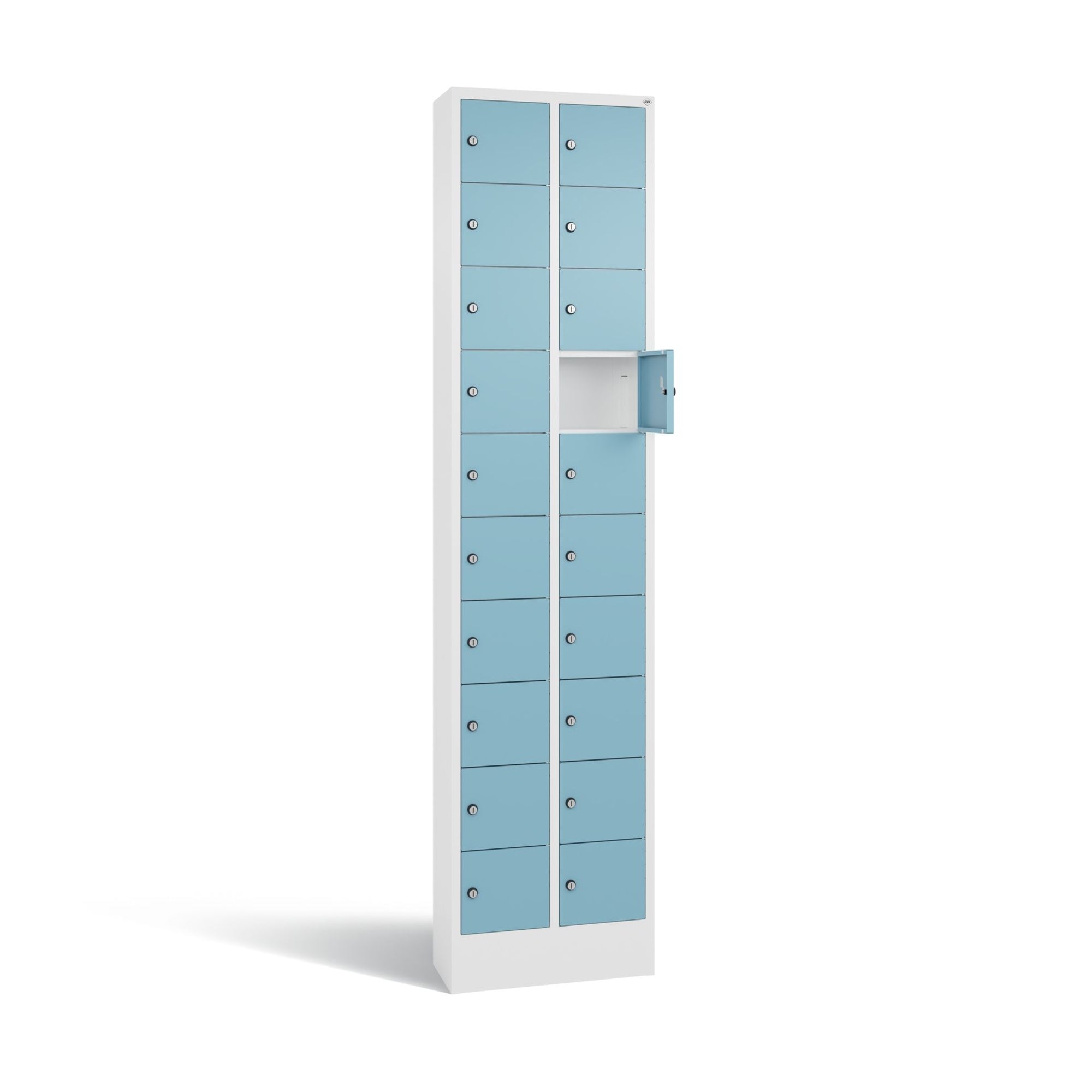 C+P Fachschrank 20Fächer 195x46x20cm ws/architekturbl