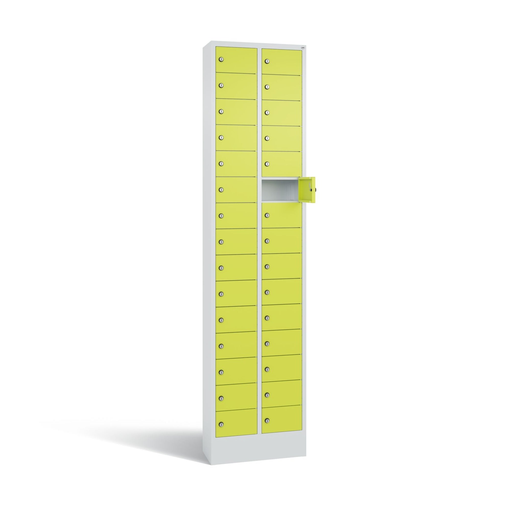 C+P Fachschrank 30Fächer 195x46x20cm lgr/clowngn