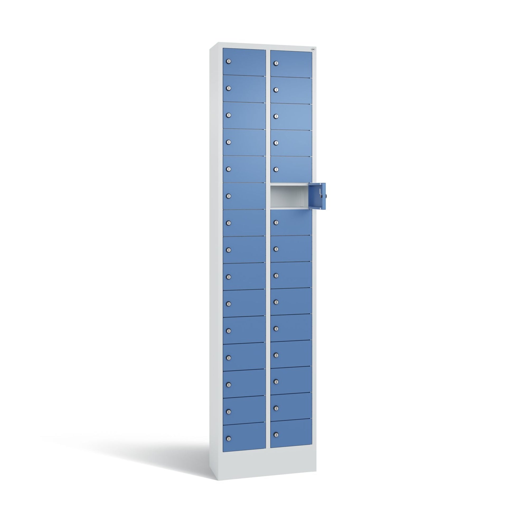 C+P Fachschrank 30Fächer 195x46x20cm lgr/fbl