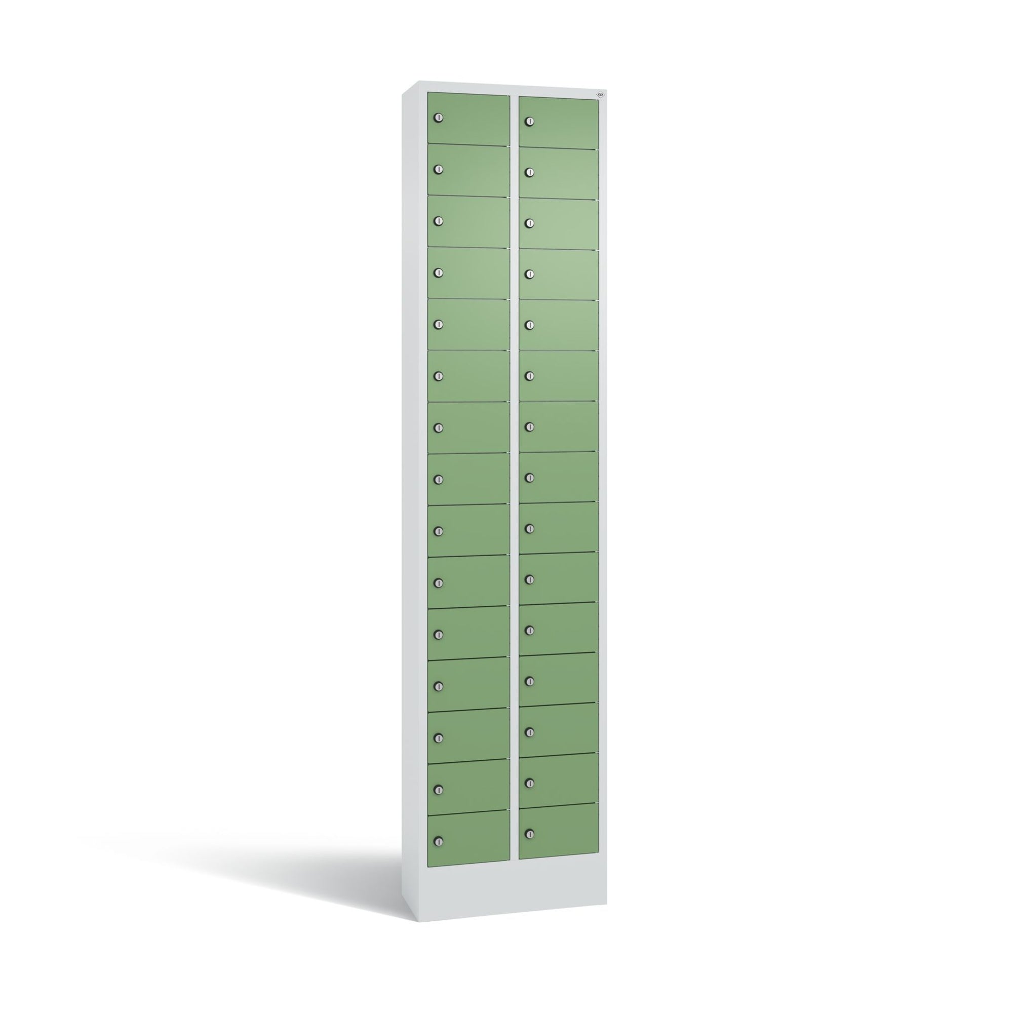 C+P Fachschrank 30Fächer 195x46x20cm lgr/resedagn