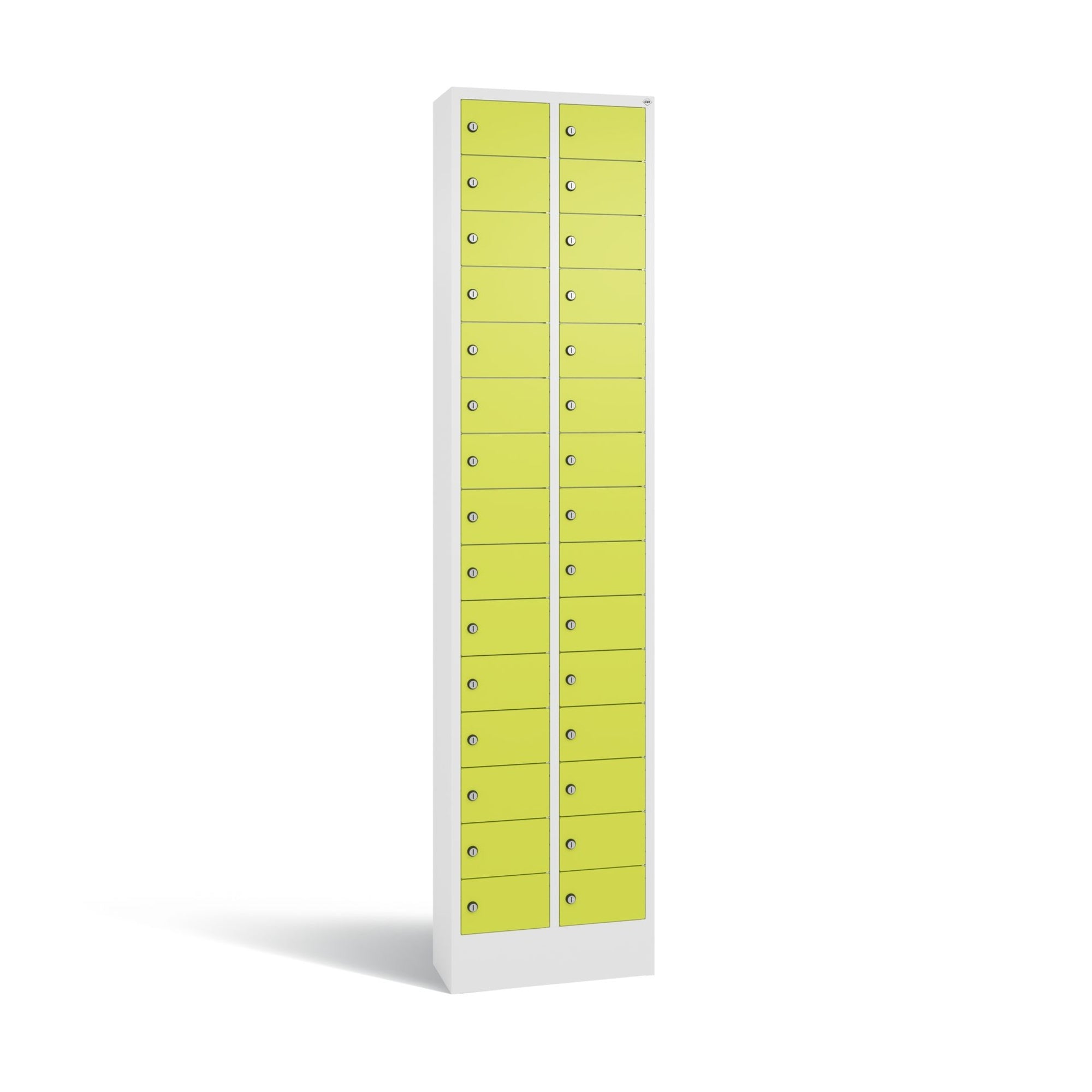 C+P Fachschrank 30Fächer 195x46x20cm ws/clowngn