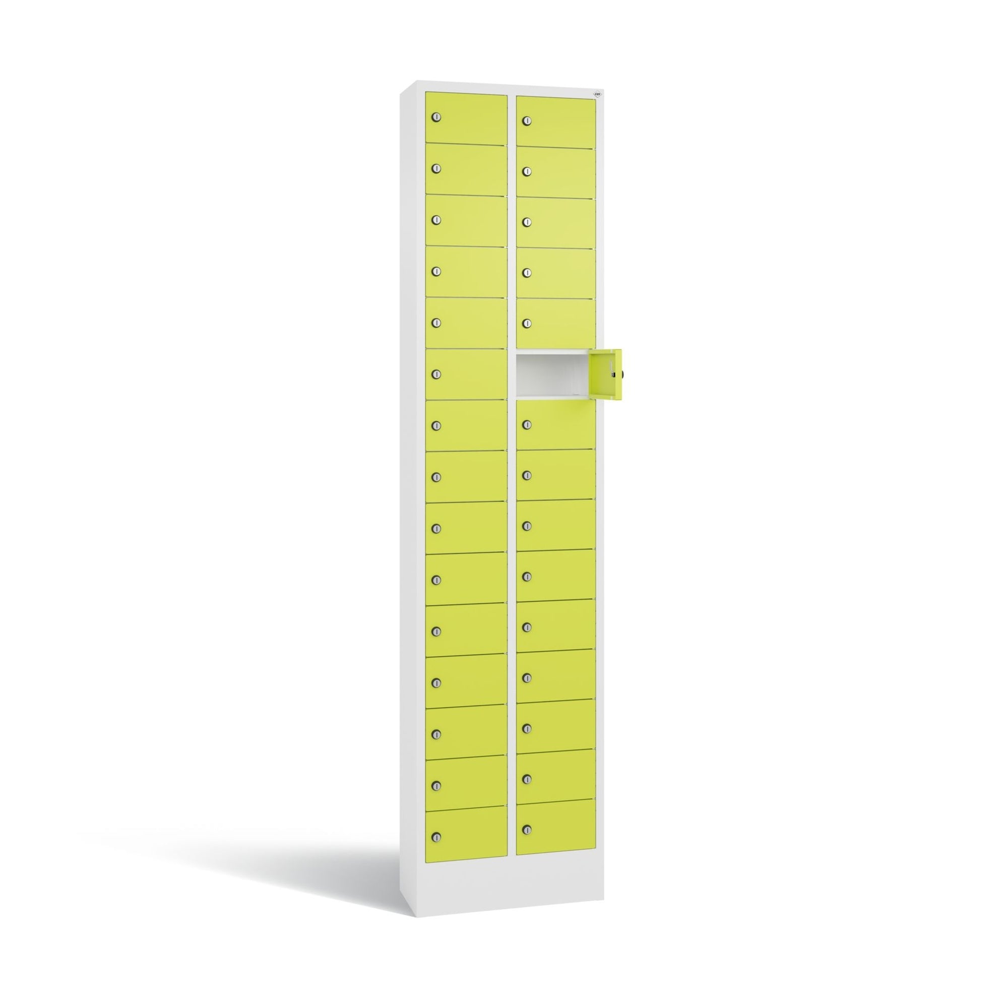 C+P Fachschrank 30Fächer 195x46x20cm ws/clowngn