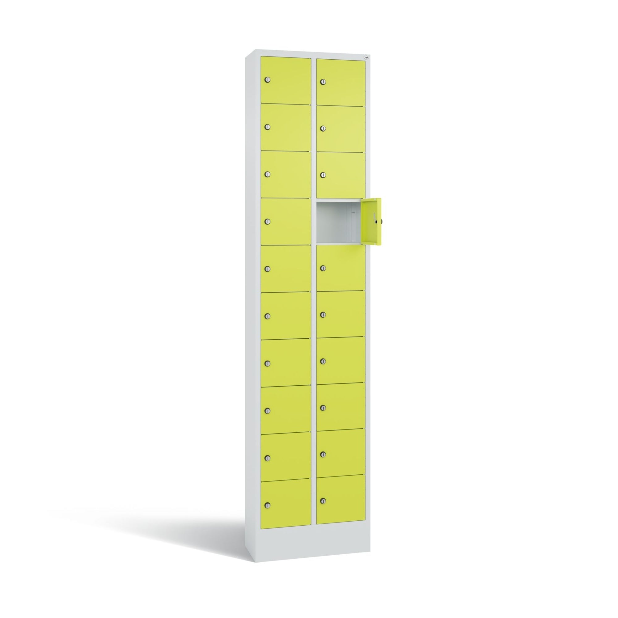 C+P Fachschrank 20Fächer 195x46x20cm lgr/clowngn