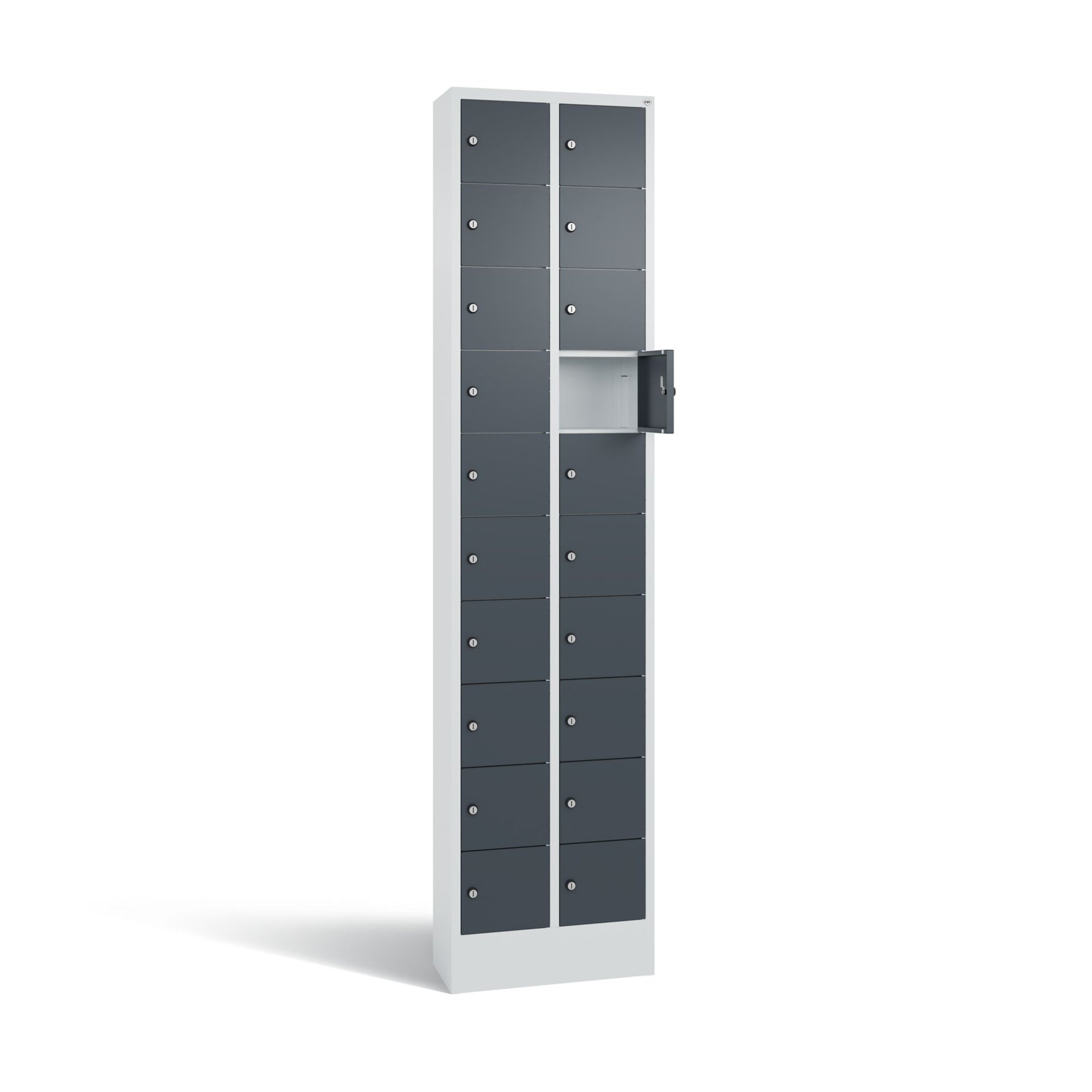 C+P Fachschrank 20Fächer 195x46x20cm lgr/an