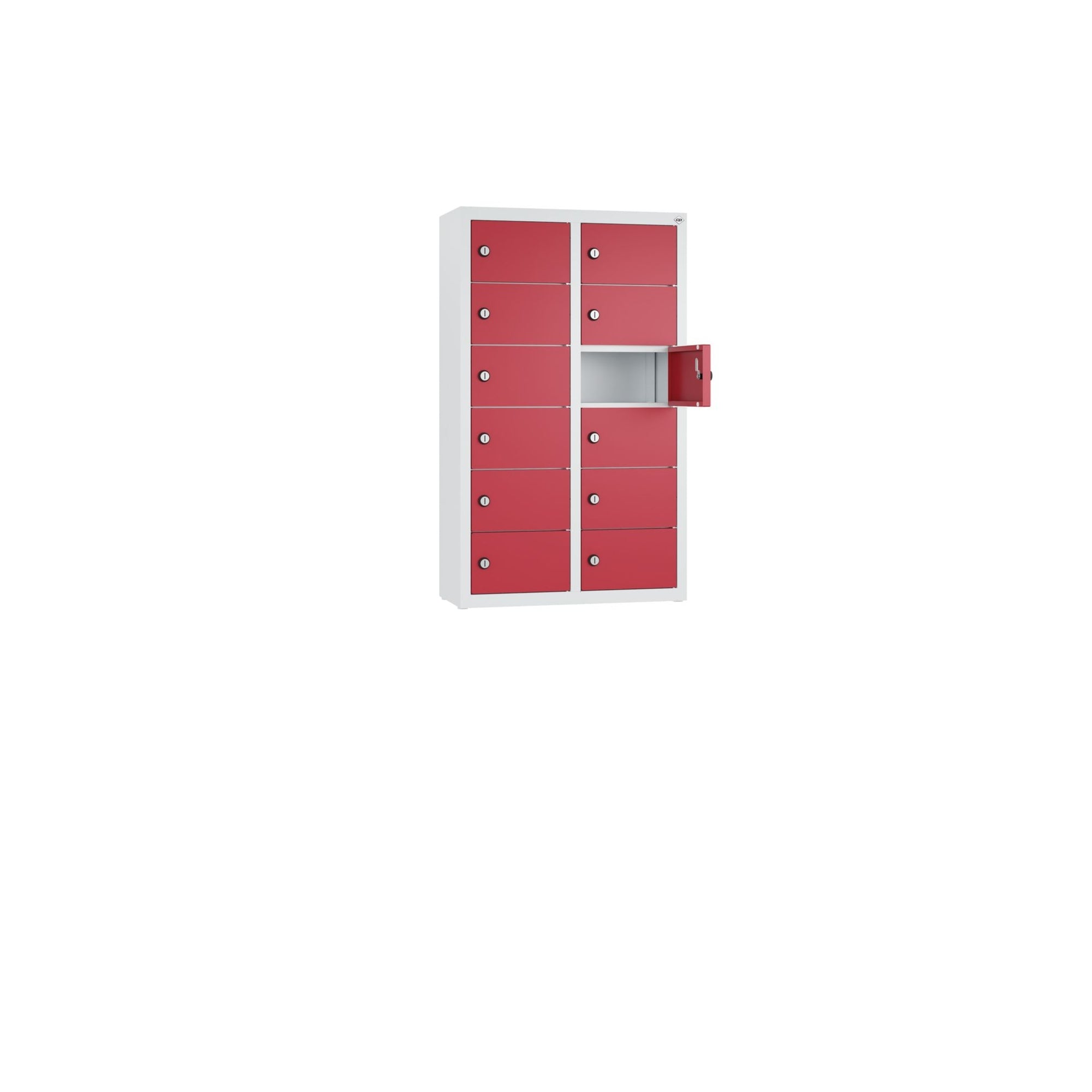 C+P Spind 12Fächer 77x46x20cm lgr/rrt