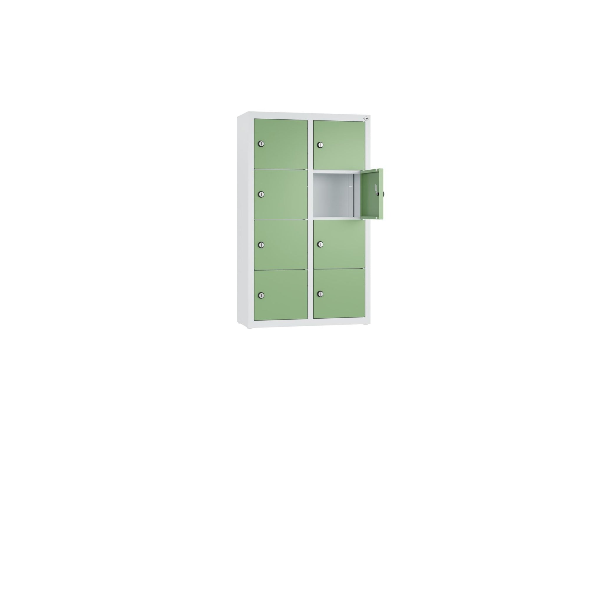 C+P Spind 8Fächer 77x46x20cm lgr/resedagn