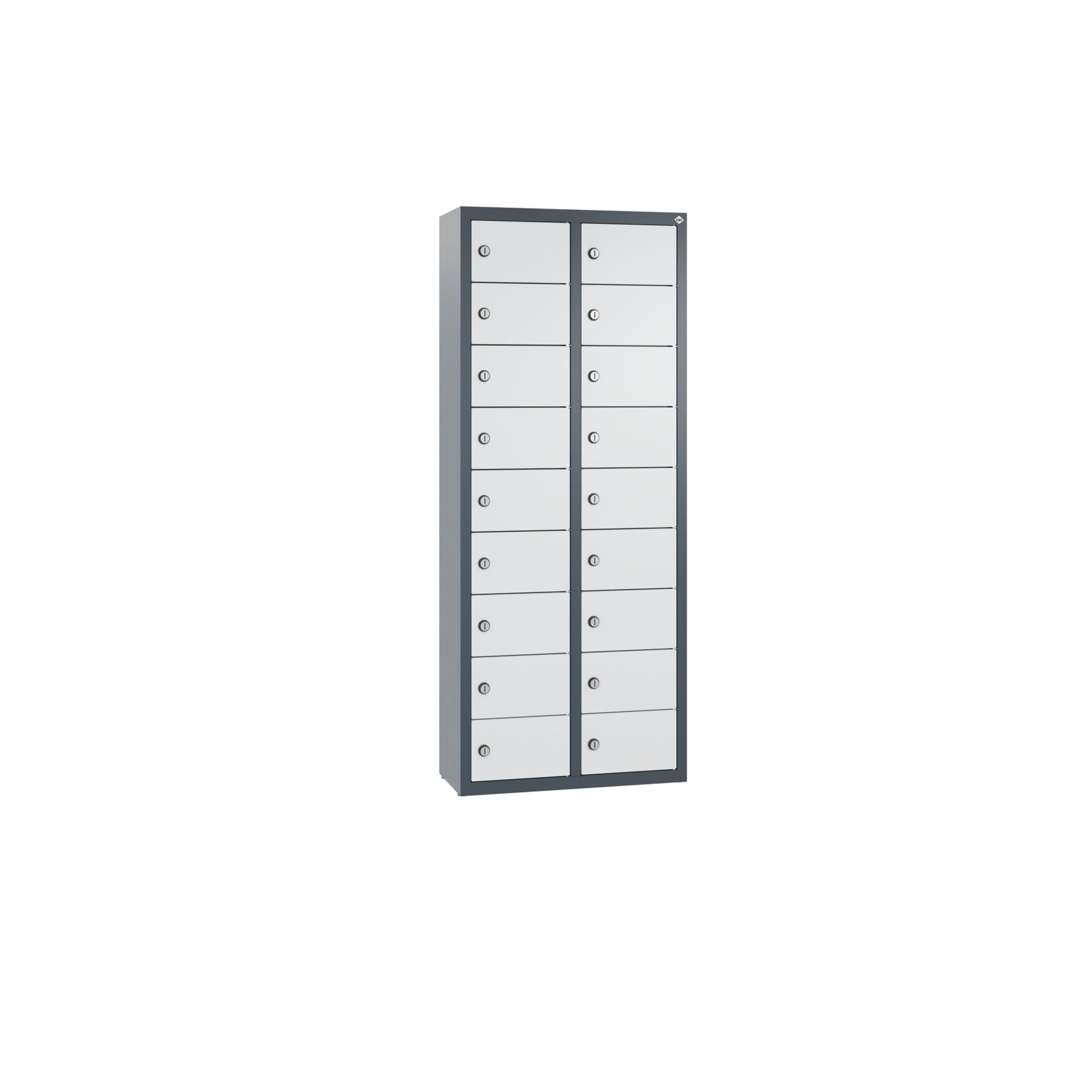 C+P Spind 18Fächer 113x46x20cm an/lgr