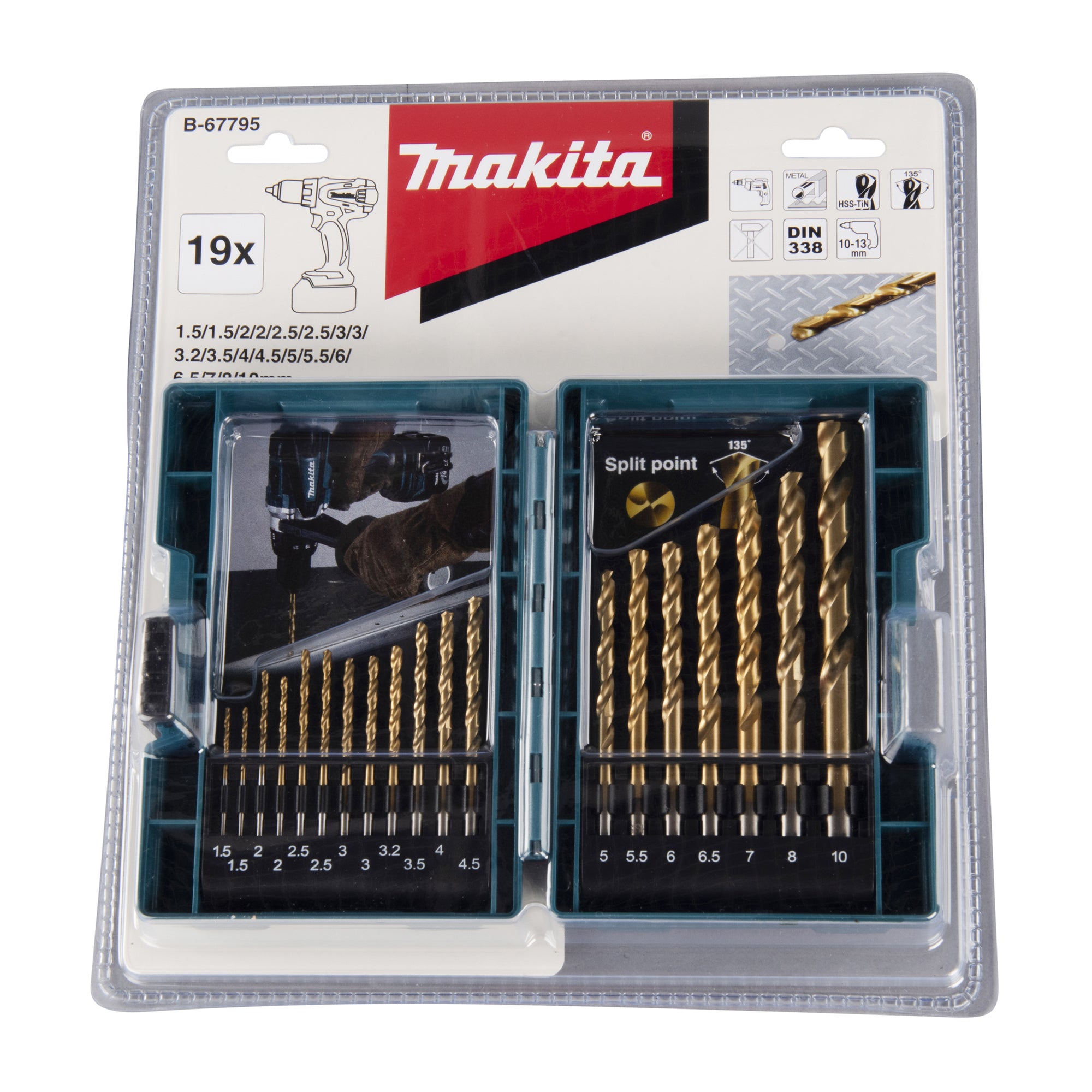 Makita Bohrersatz Longlife HSS TiN
