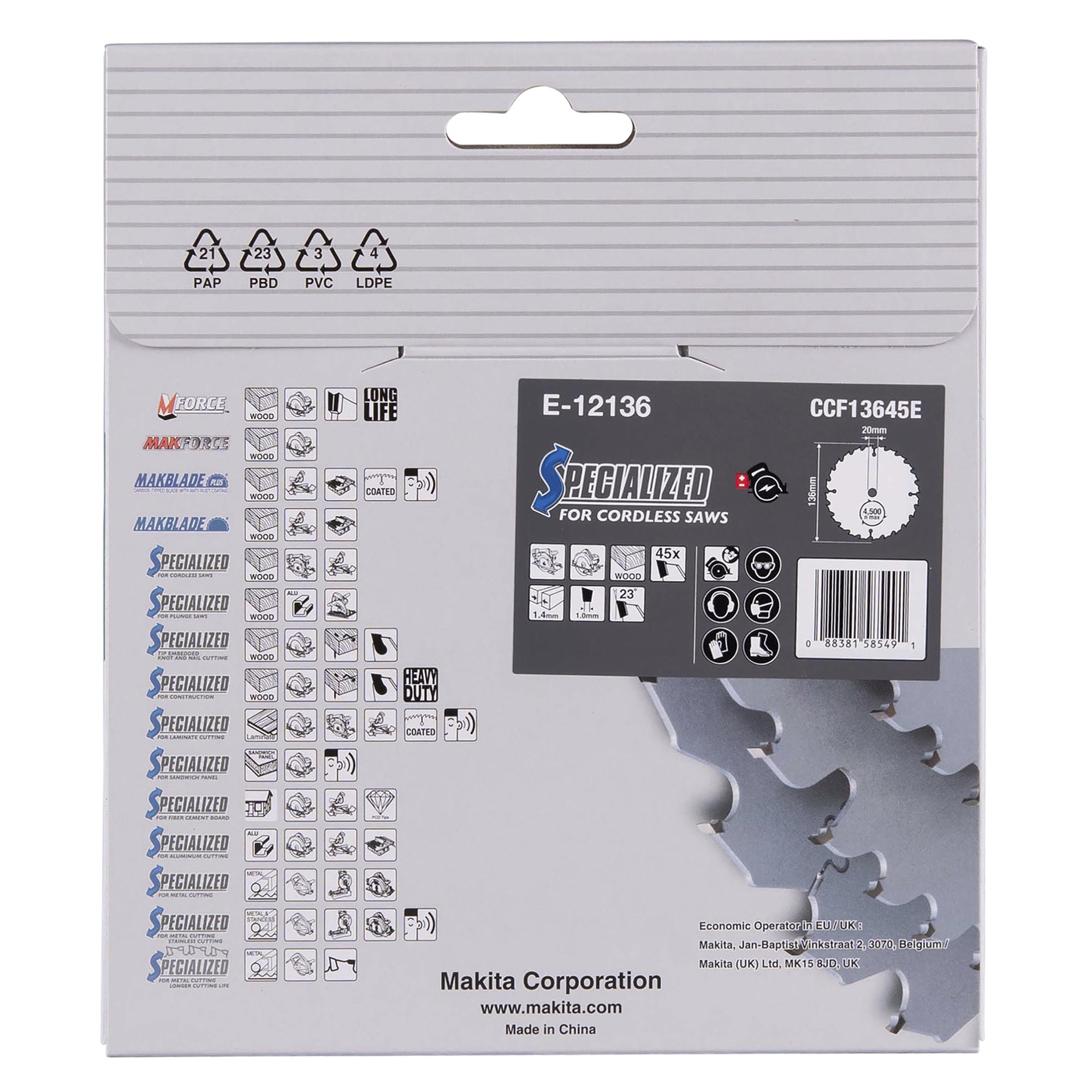 Makita Sägeblatt EFFICUT